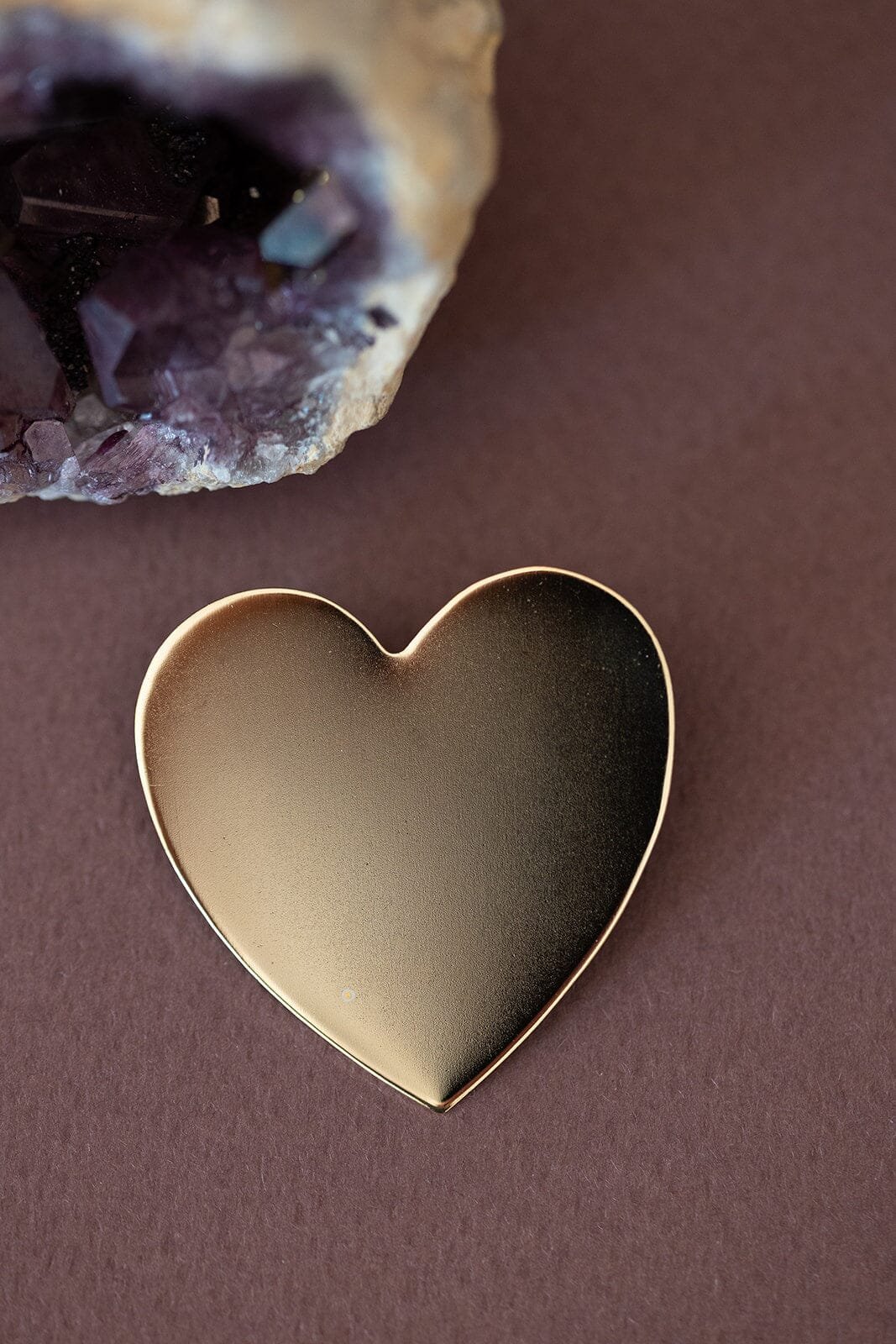 Gold-plated heart brooch MONSIEUR SIMONE Golden