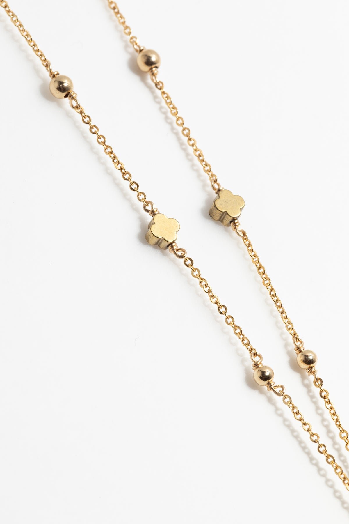 Bracelet - Amaya necklace - Pyrite clover YAY Golden