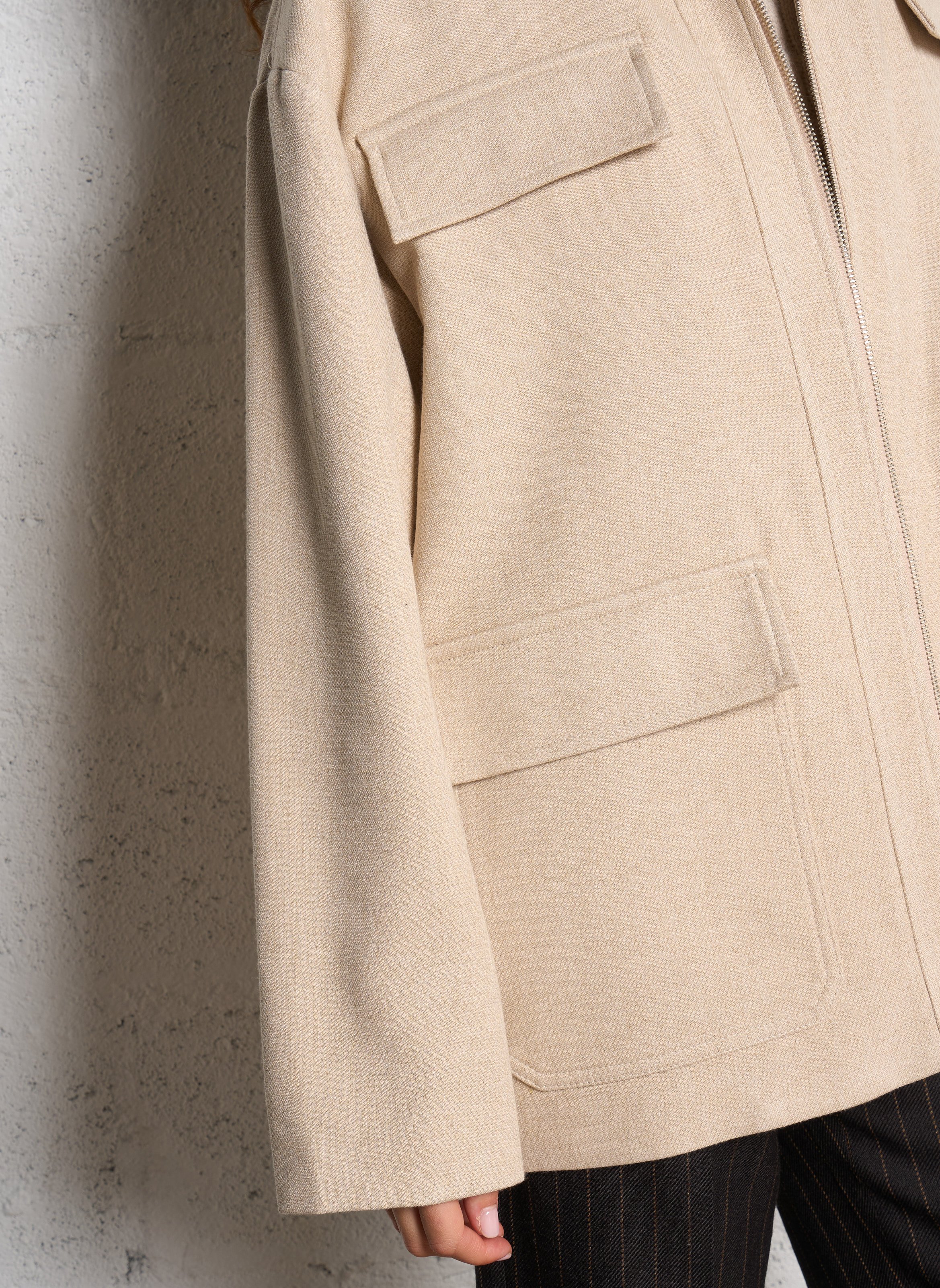 Veste oversize col montant MARGAUX LONNBERG Beige