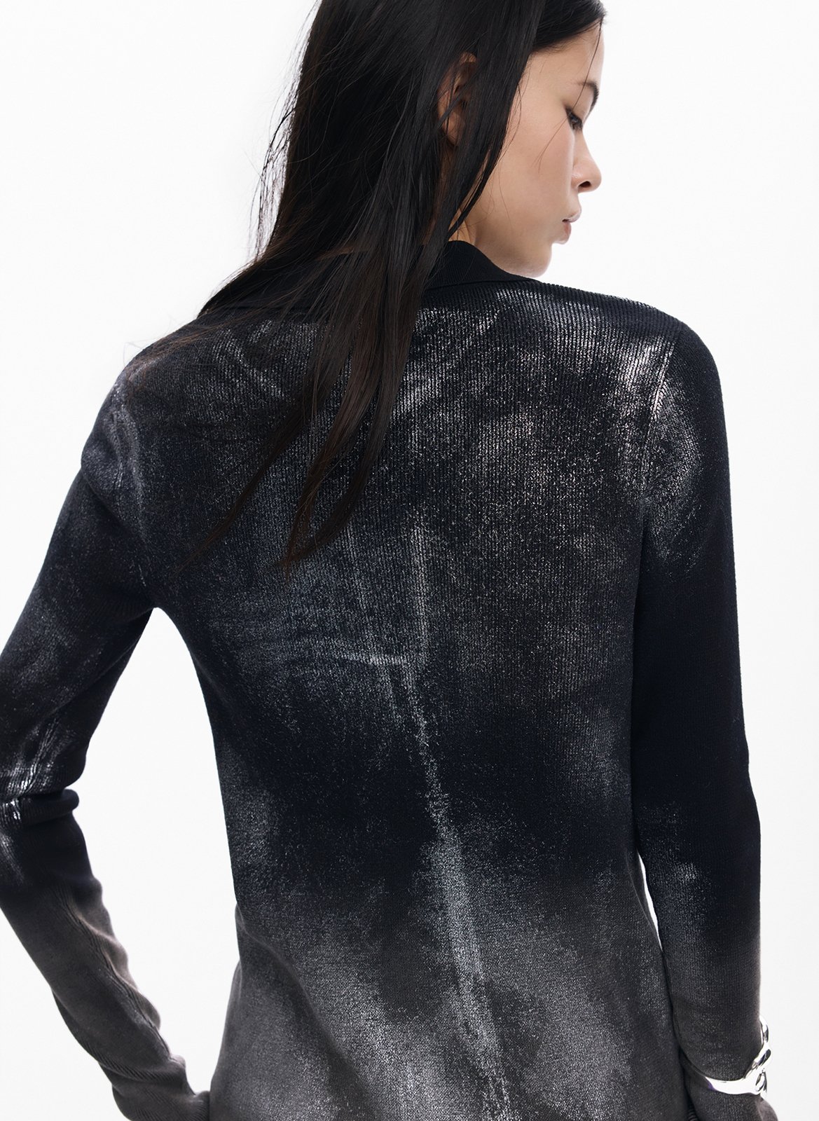 Chemise droite col classique imprimée DESIGUAL Noir