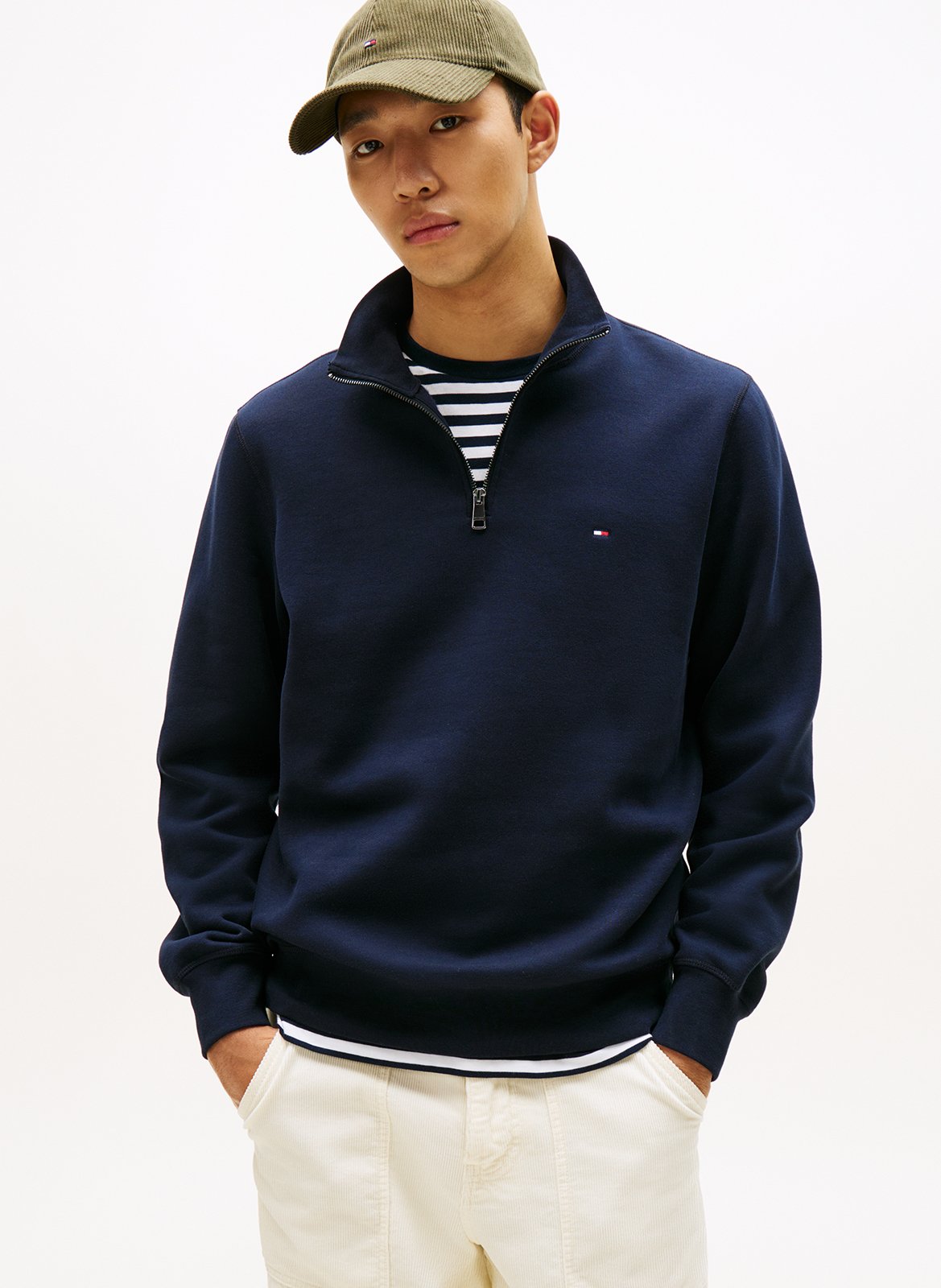 Cotton-blend high-neck jumper TOMMY HILFIGER