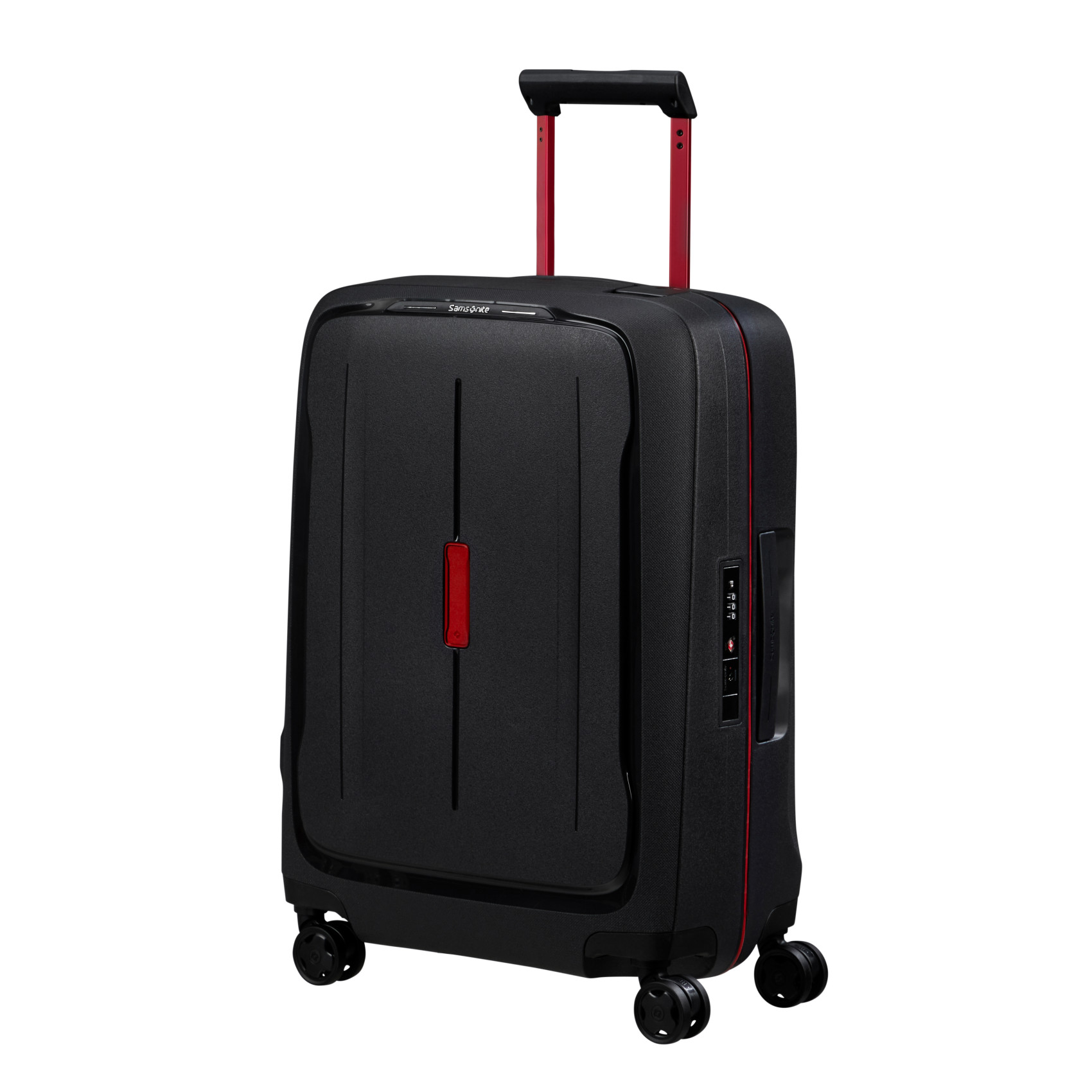 Essens 4-wheel carry-on suitcase size S  Charcoal/red