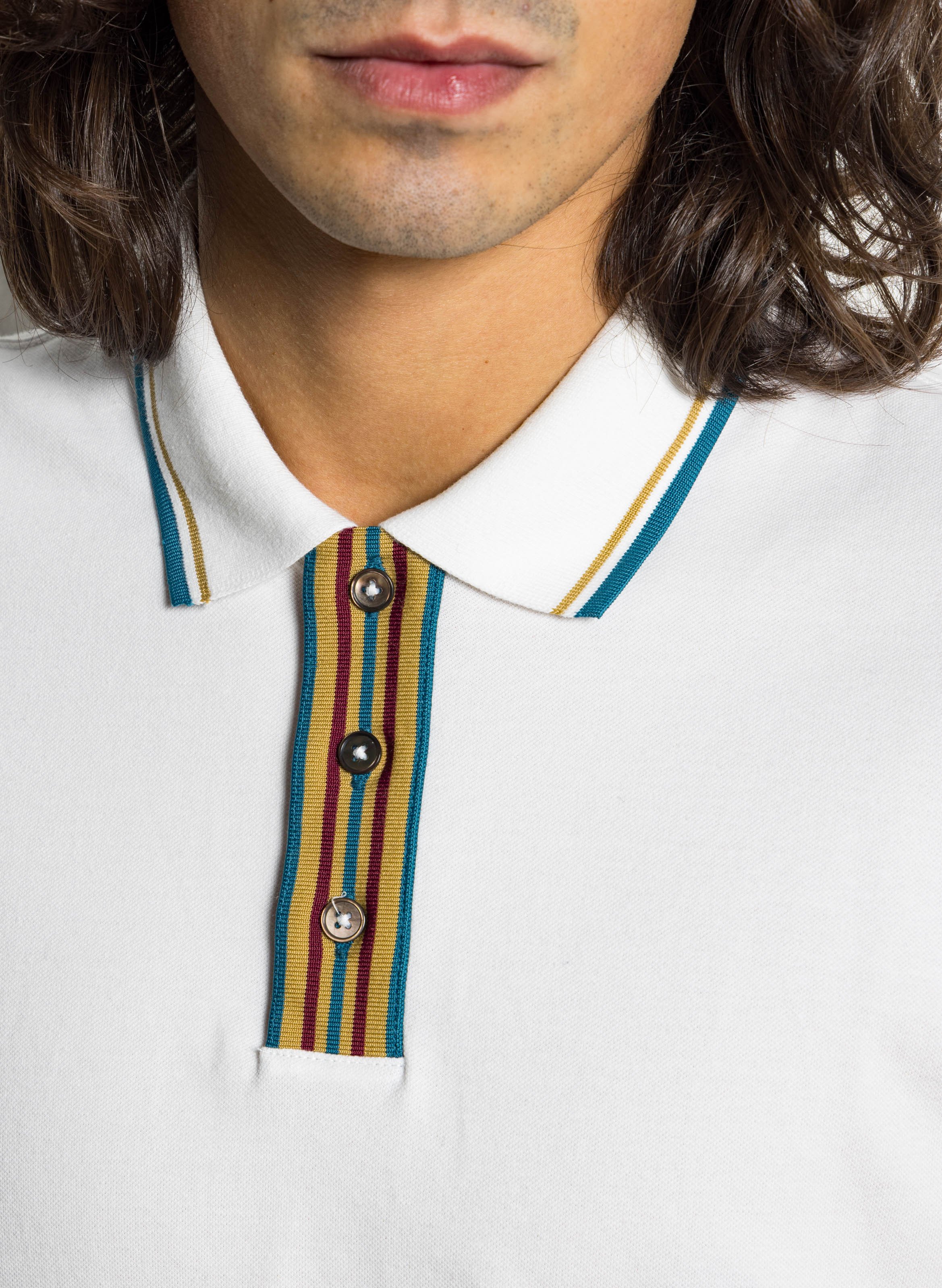 Straight organic cotton polo shirt PAUL SMITH White