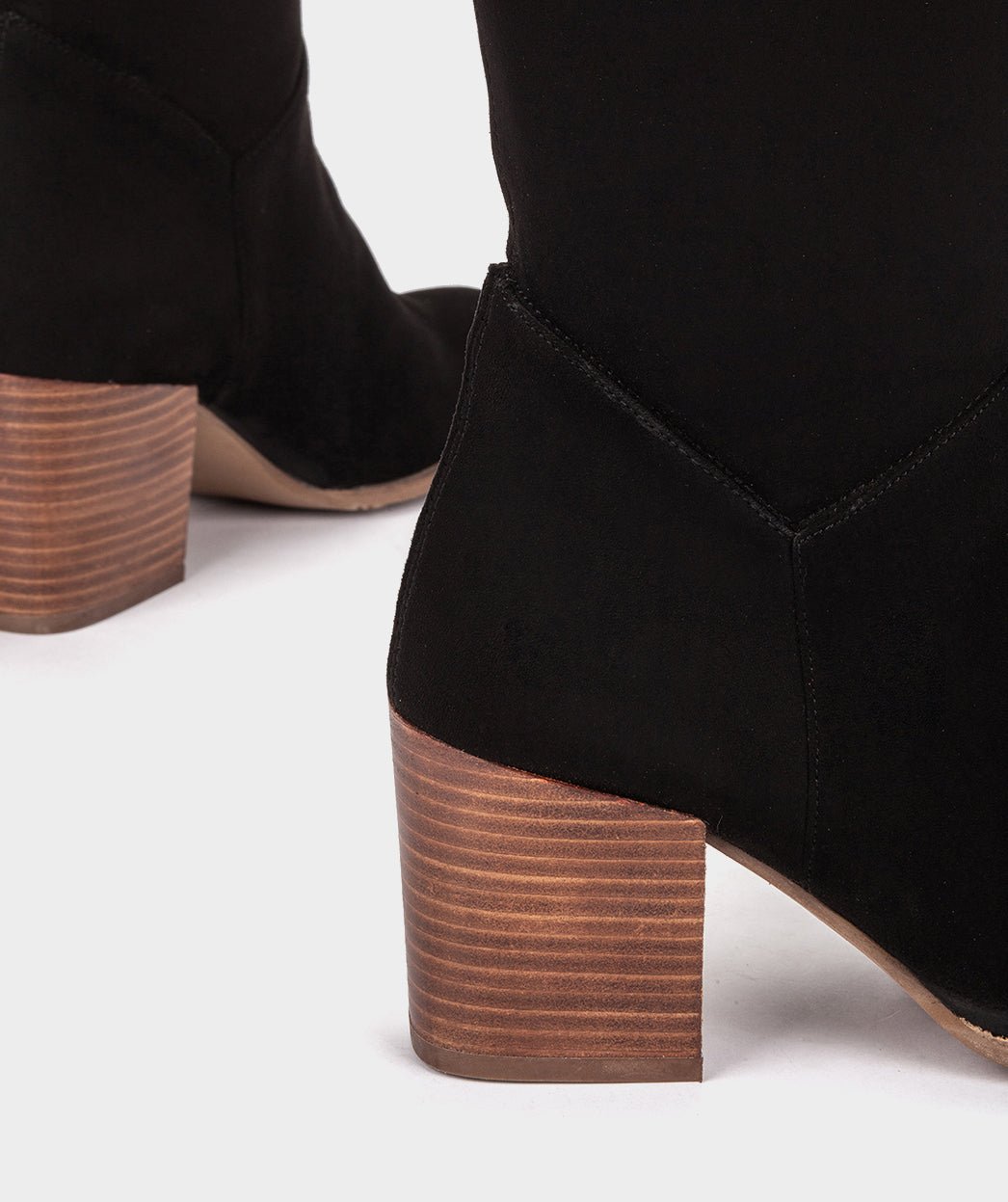 Black stretch fabric over-the-knee boots in faux suede PEDRO MIRALLES Black