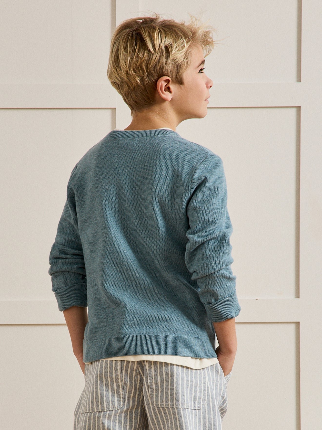 Decorative-knit sweater CYRILLUS Blue