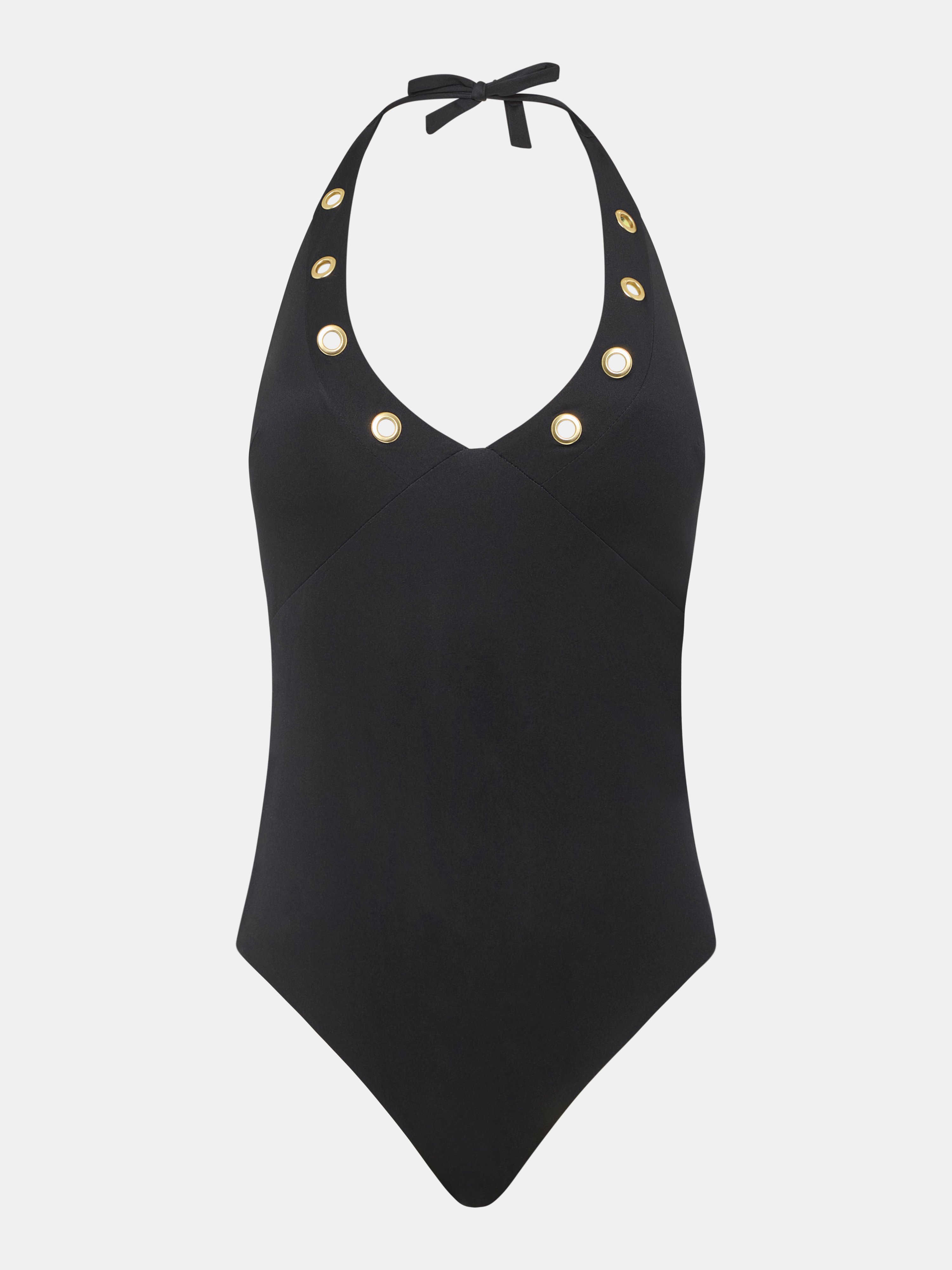 Plunging one-piece swimsuit CHANTELLE Black