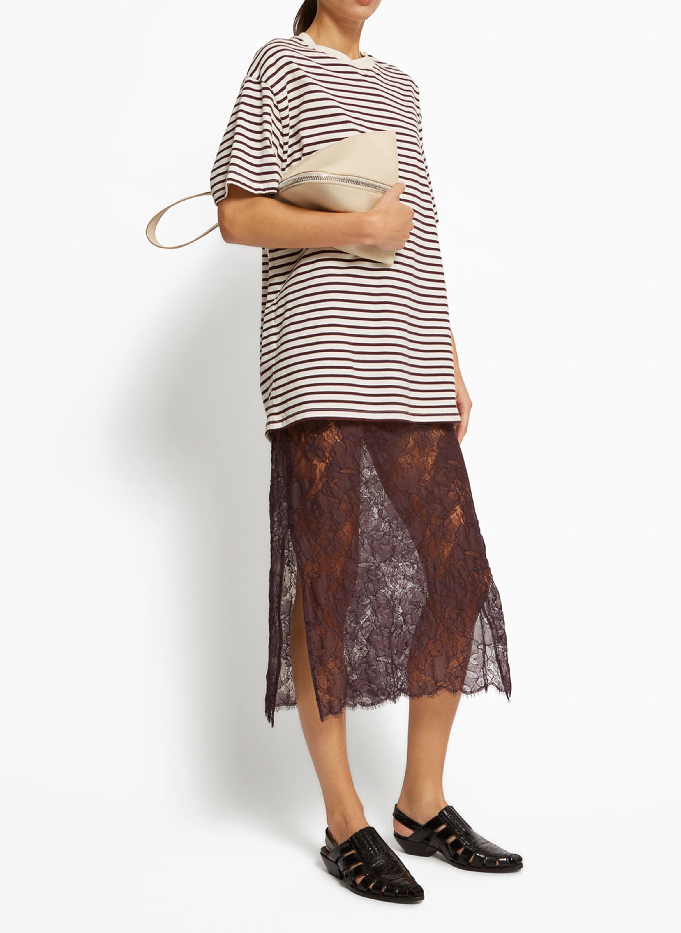 Midi-rok van kant ROSEANNA Violet