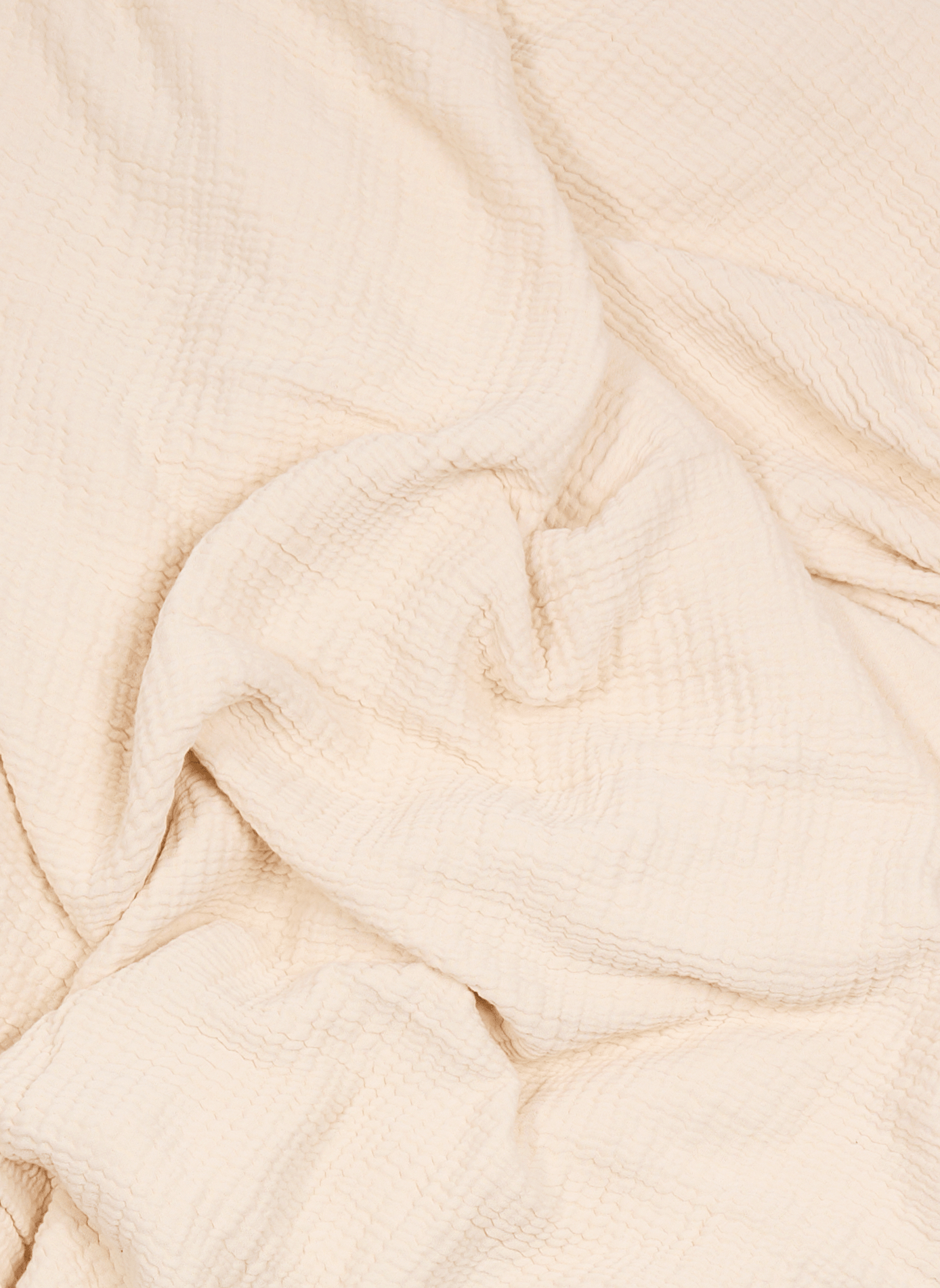 Cotton gauze bedspread AU PRINTEMPS PARIS MAISON Beige