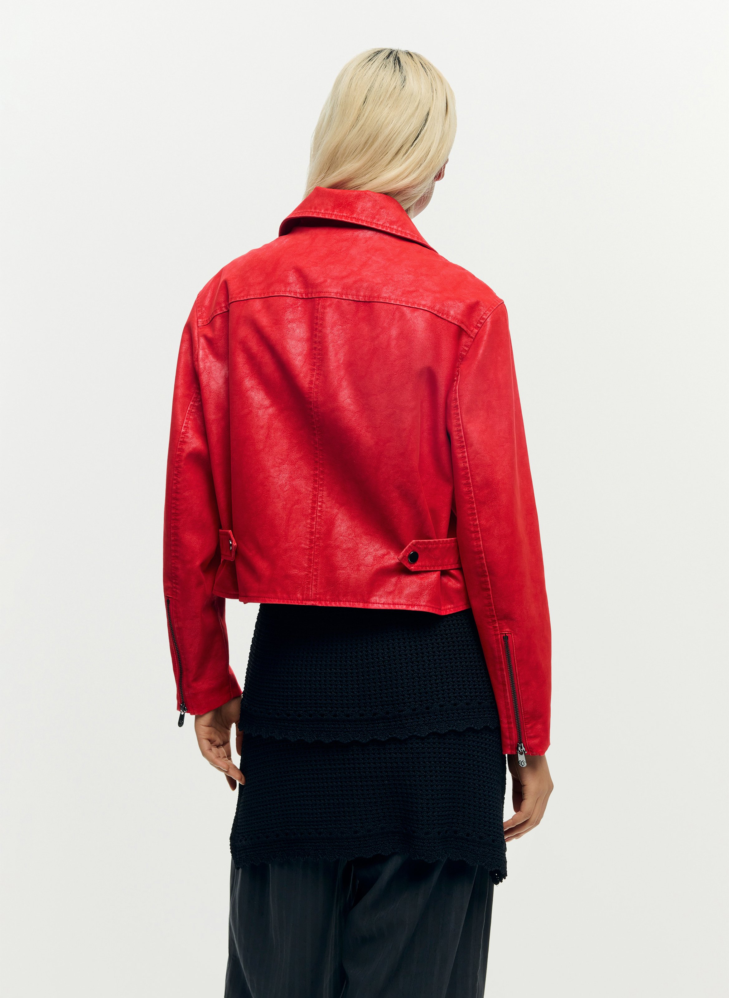 Veste col montant  DESIGUAL Rouge