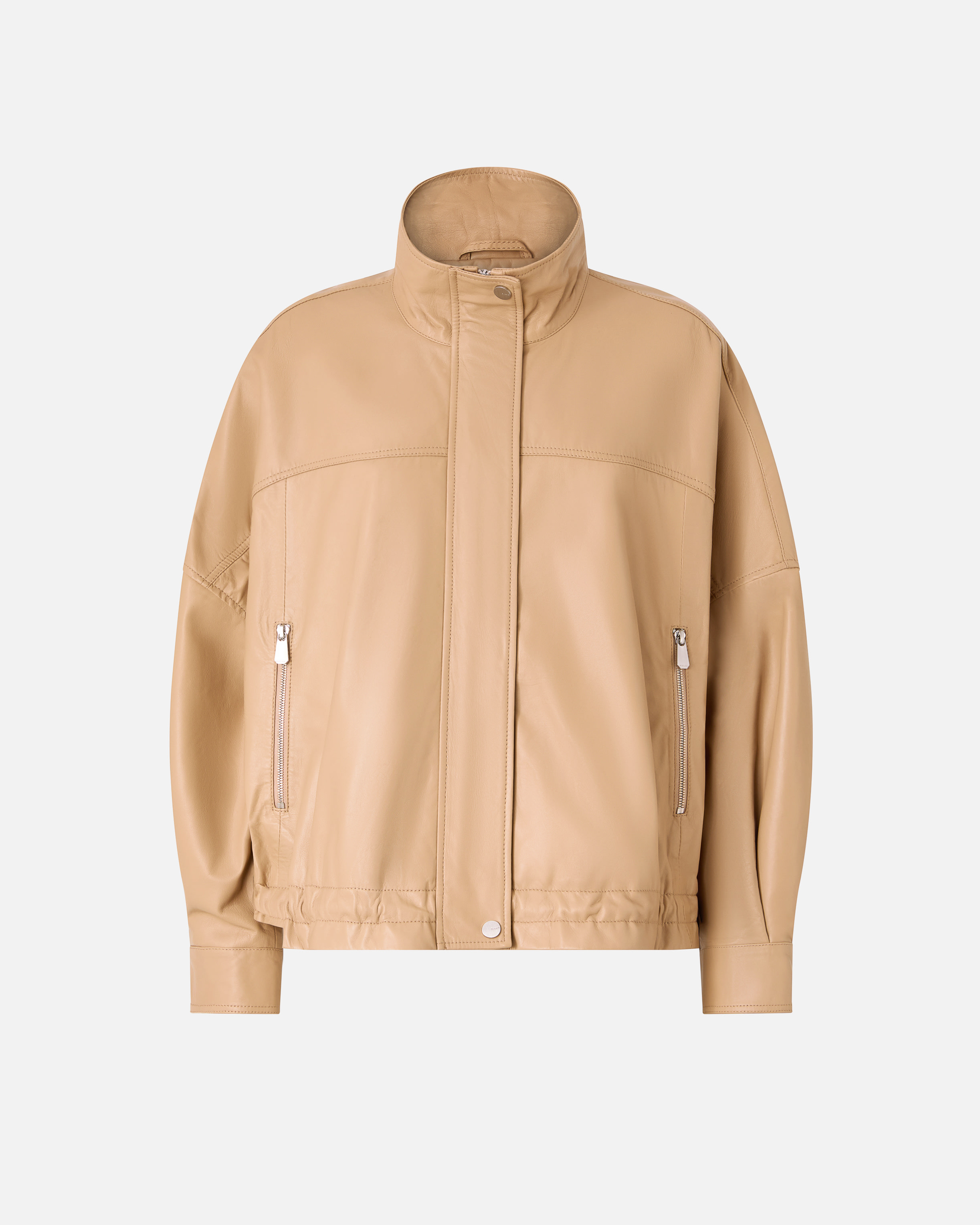 Blouson en cuir nappa PINKO Beige