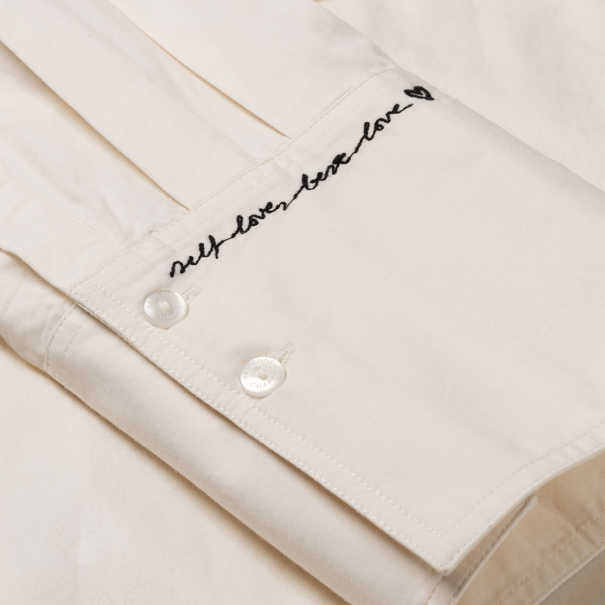 Straight shirt with textures FABIENNE CHAPOT White