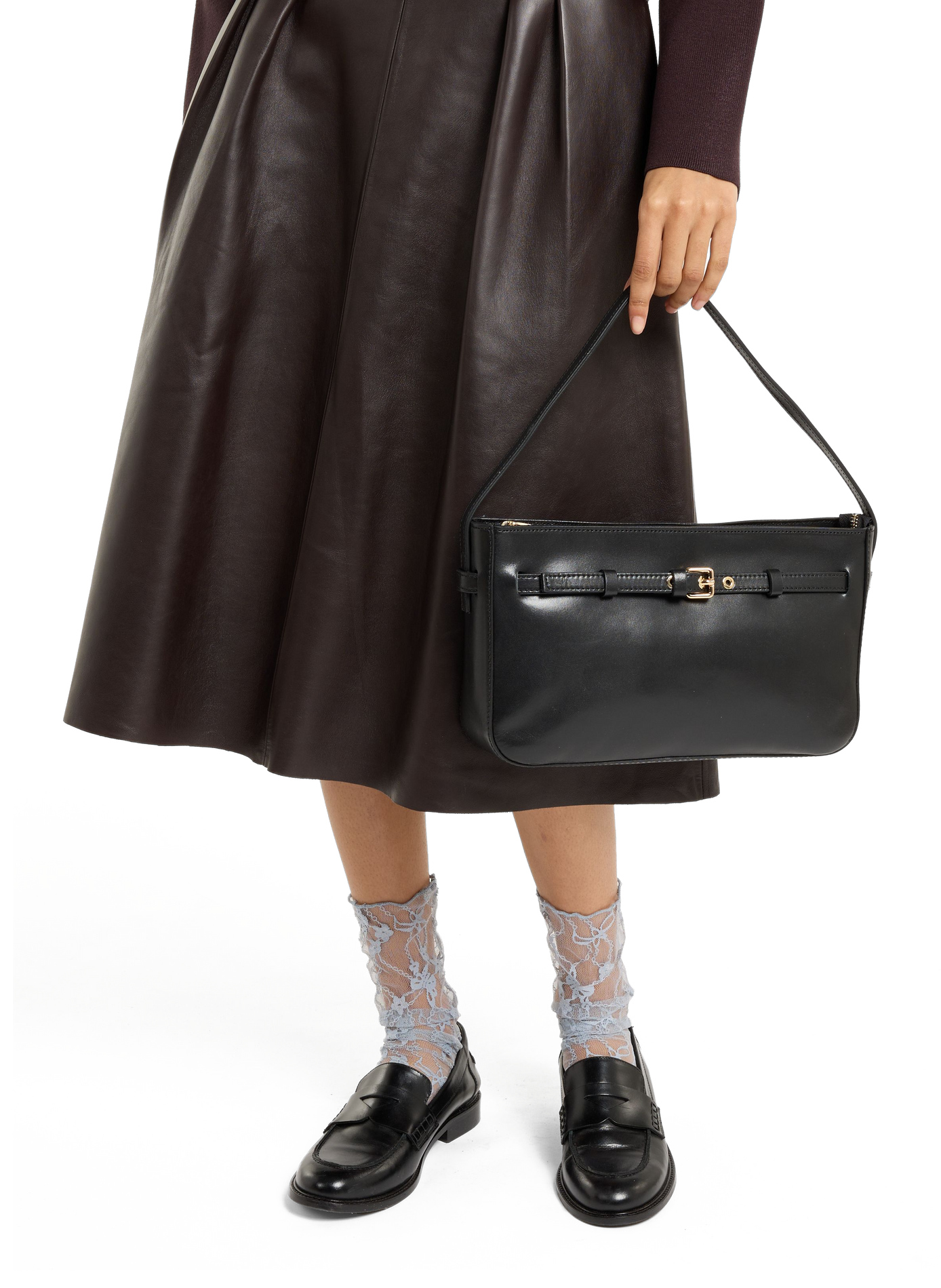 Shoulder bag hava in leather hava SAISON 1865 Black