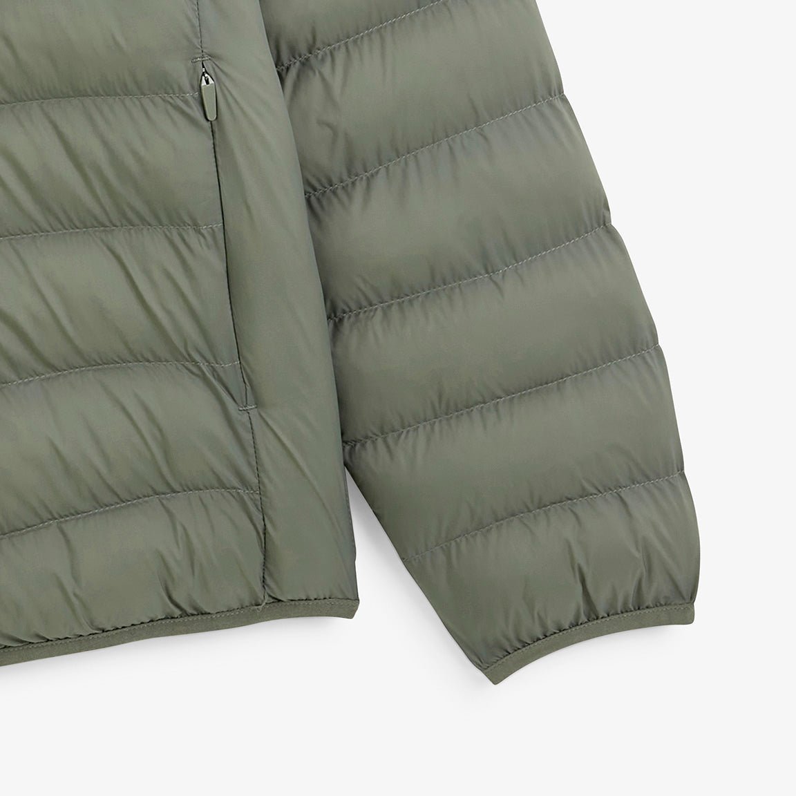 Light military green long-sleeve puffer jacket SERGE BLANCO Grey