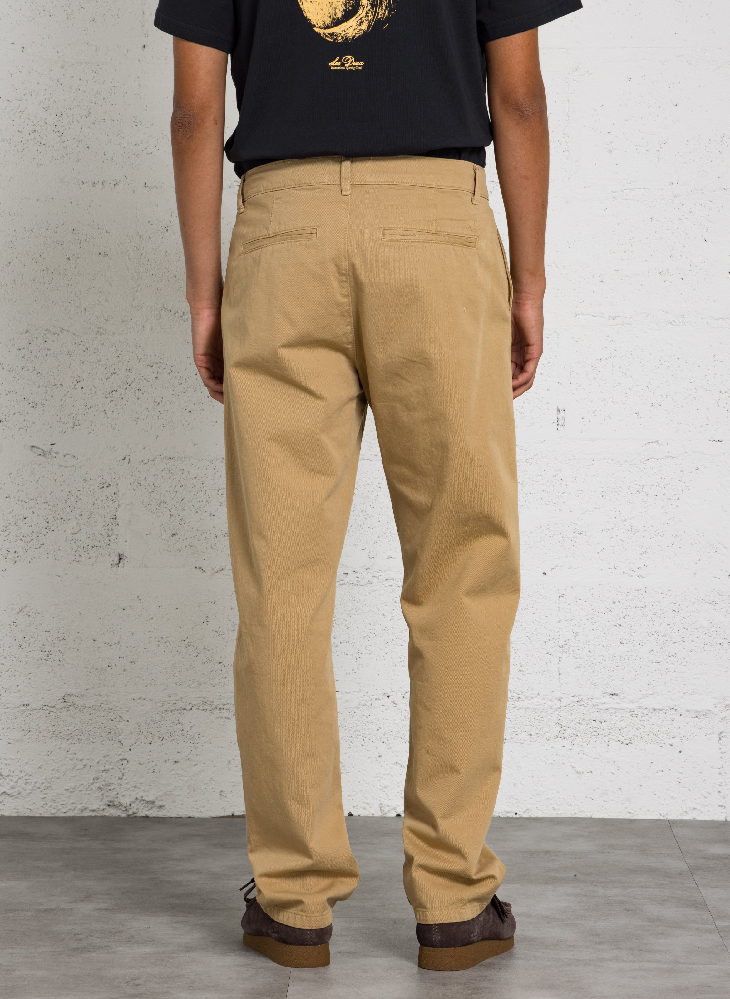 Pantalon droit en coton LES DEUX Beige