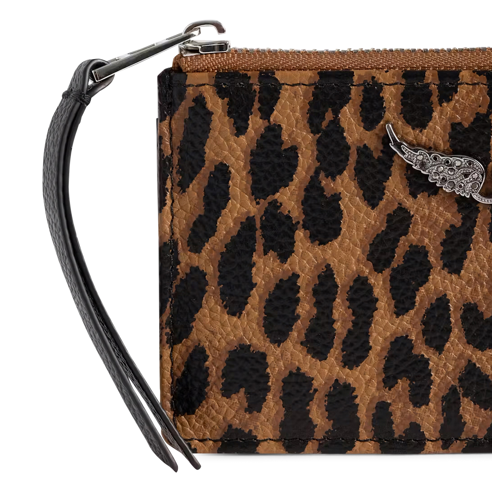 Porte-cartes imprimé animal en cuir ZADIG&VOLTAIRE Marron
