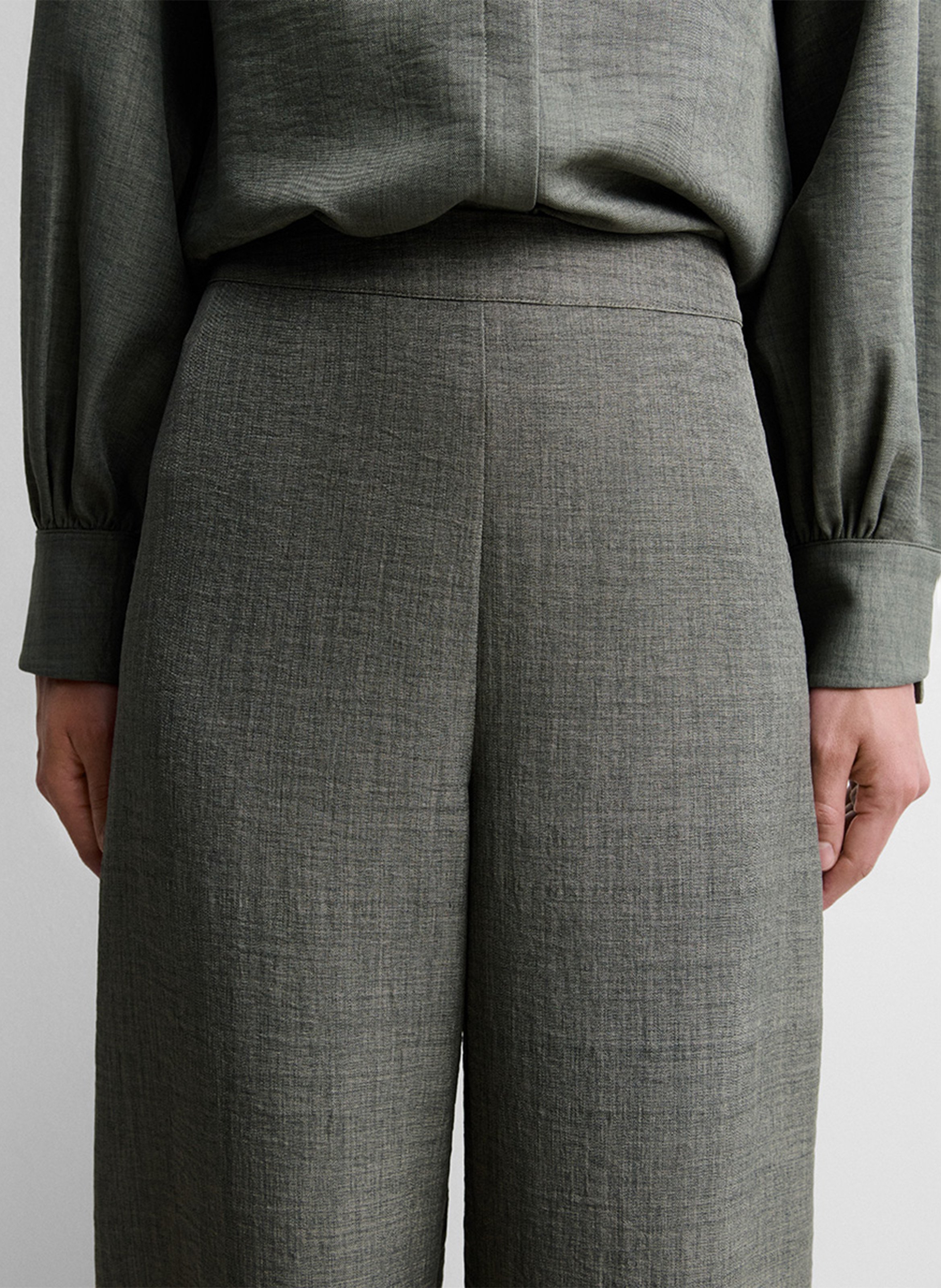 Pantalon large taille haute  SIMORRA Vert