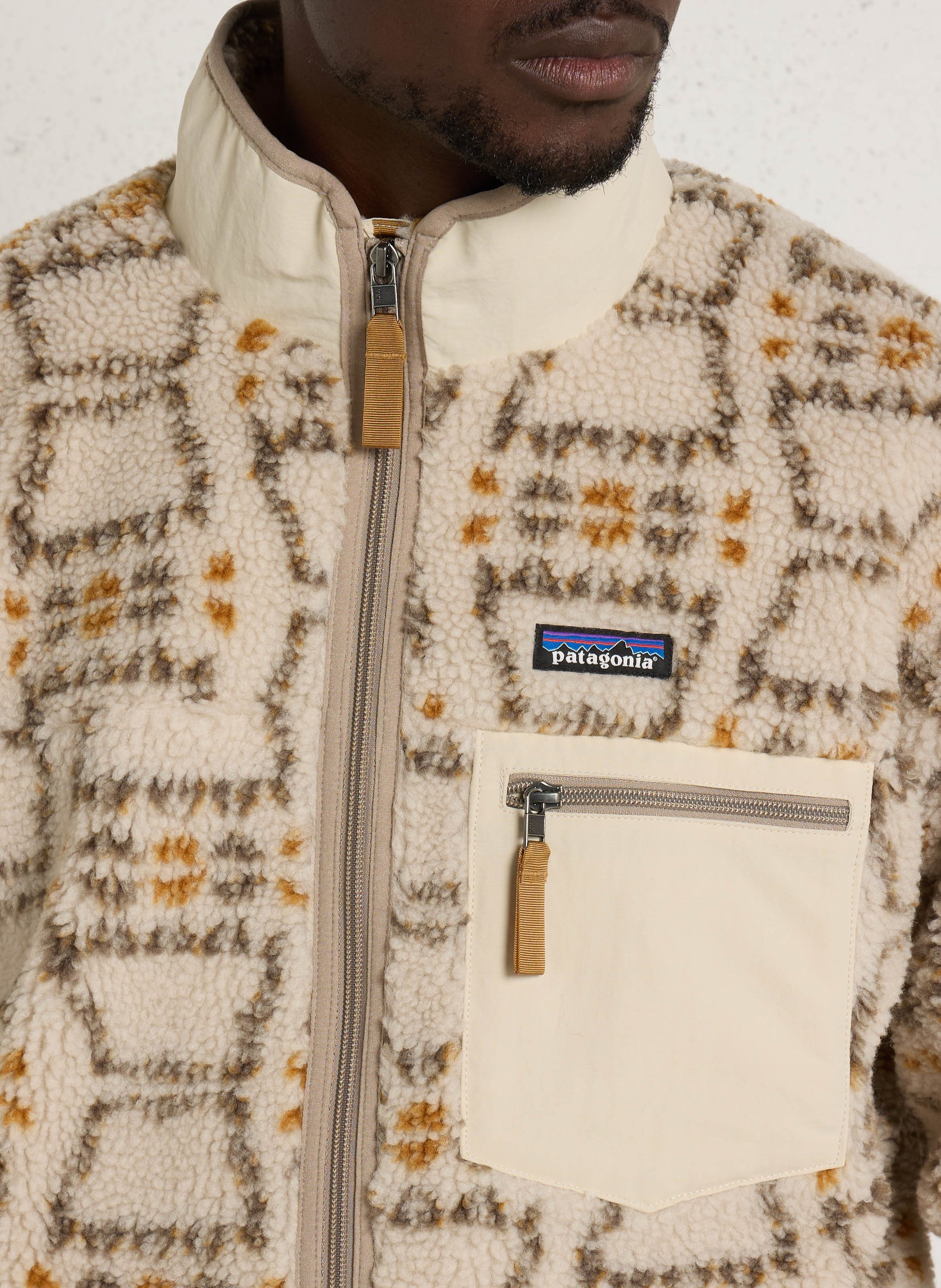 Sherpa-Jacke mit Stehkragen PATAGONIA Beige