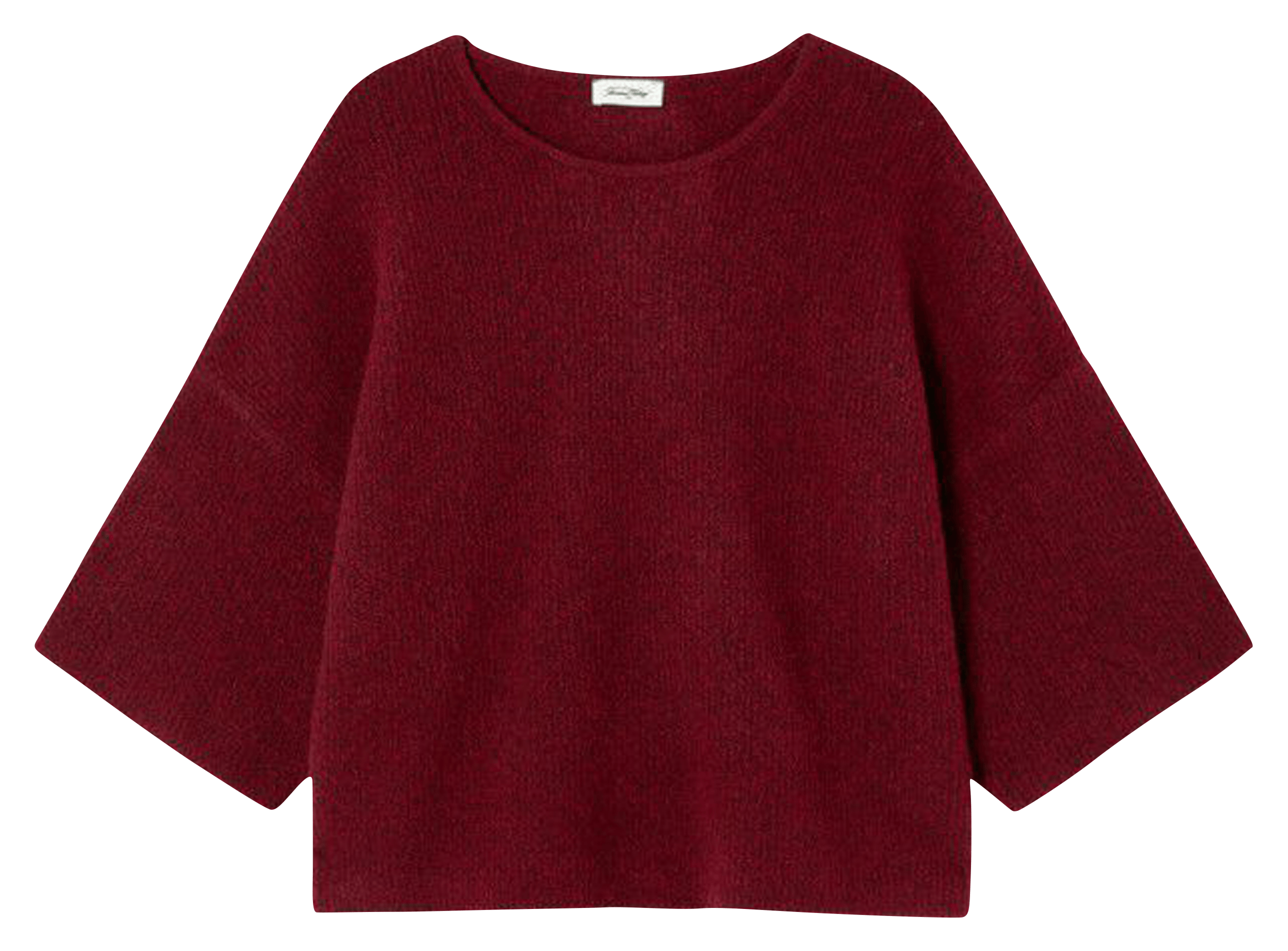 Pull ample col rond manches 3/4 AMERICAN VINTAGE Rouge