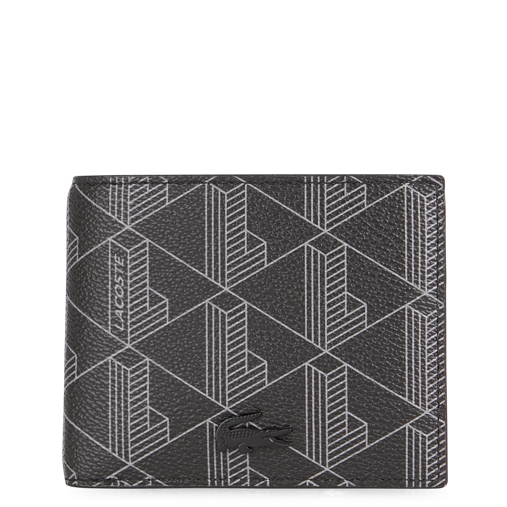 Portefeuille avec imprimé monogramme  LACOSTE Noir