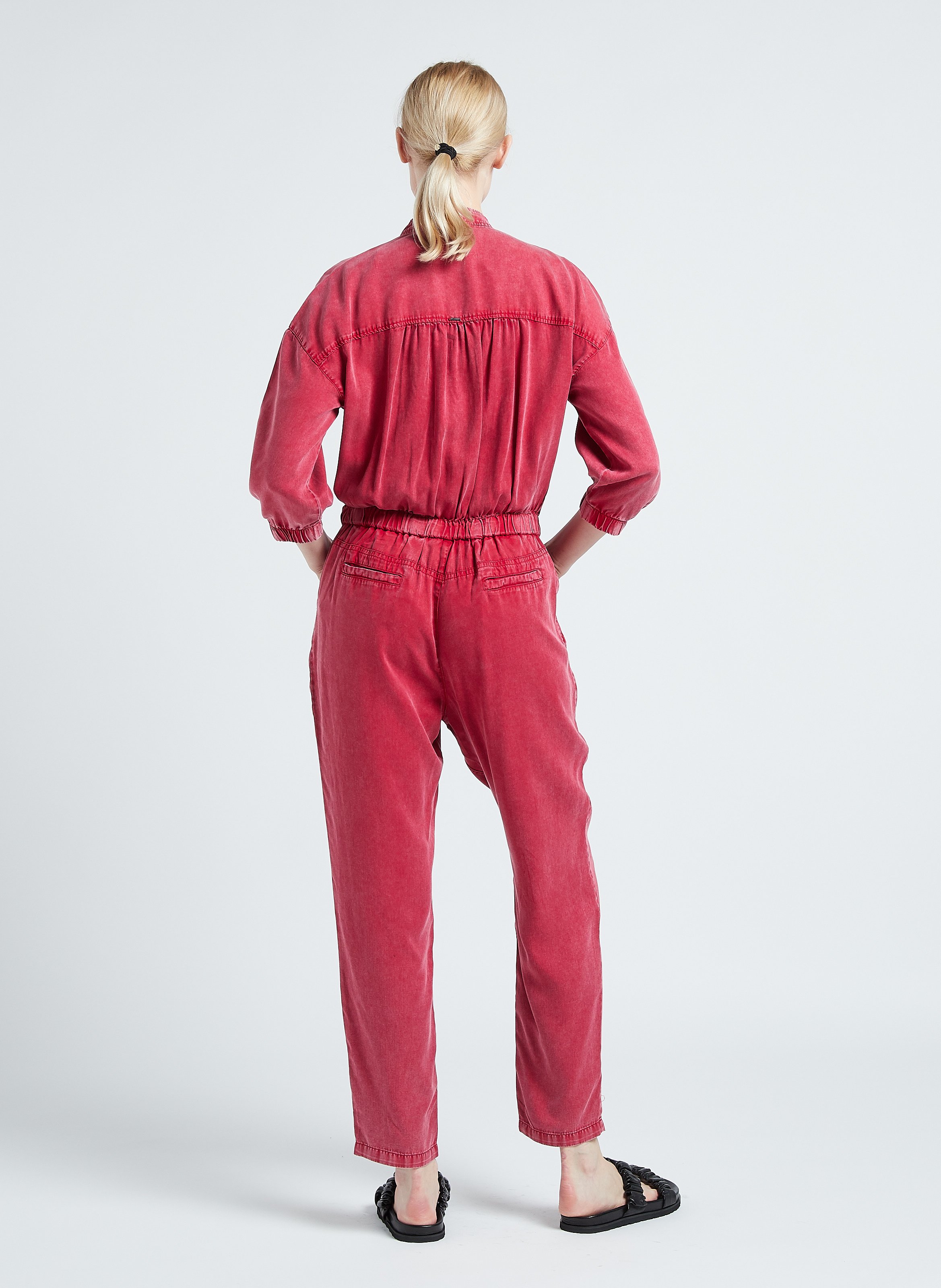 Soepelvallende Jumpsuit Met Rits Rouge Delave Ikks Dames Place des Tendances