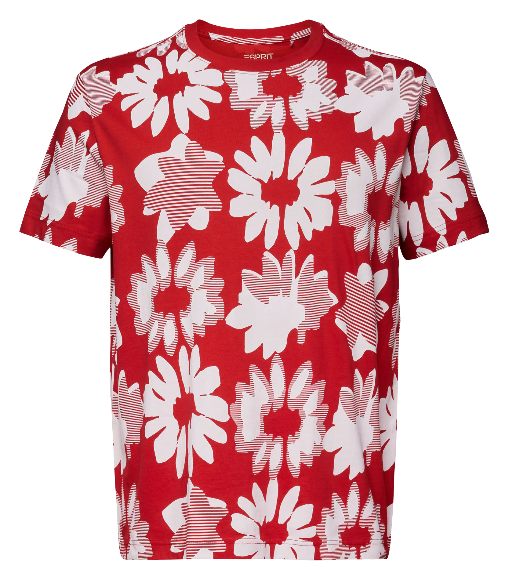 Printed round-Neck t-Shirt Dark red Esprit - Men 014EE2K309