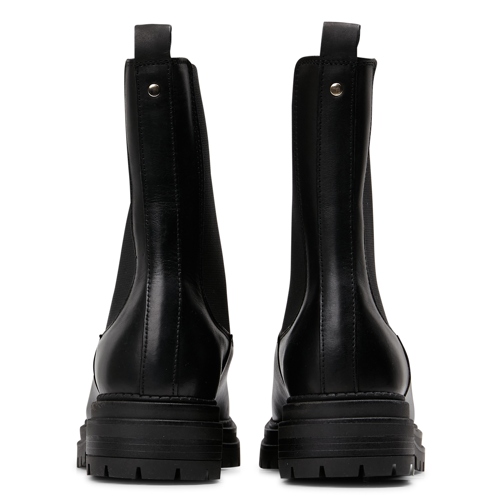 Smooth leather mid-calf boots COSMOPARIS Black