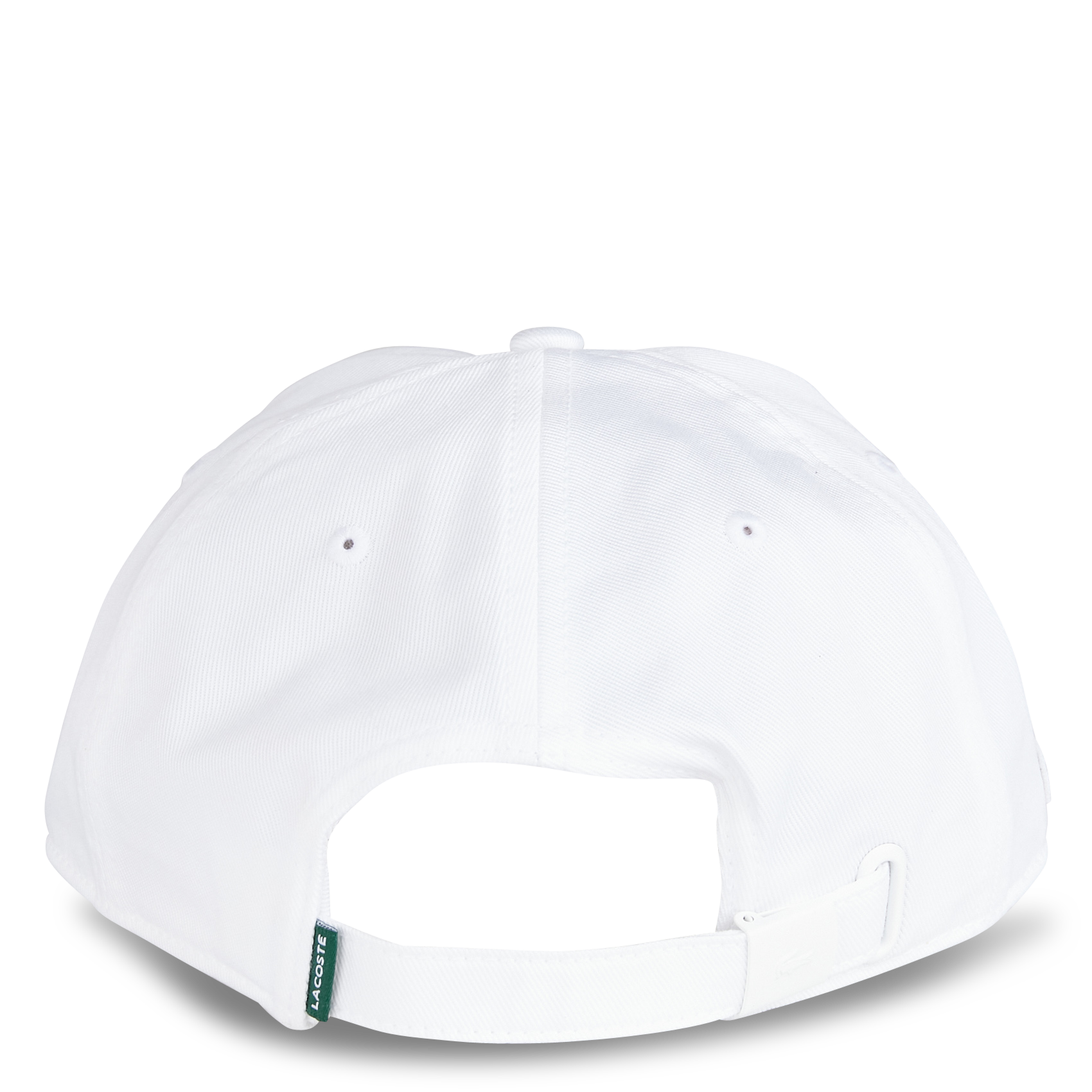 Casquette réglable brodée en coton LACOSTE Blanc