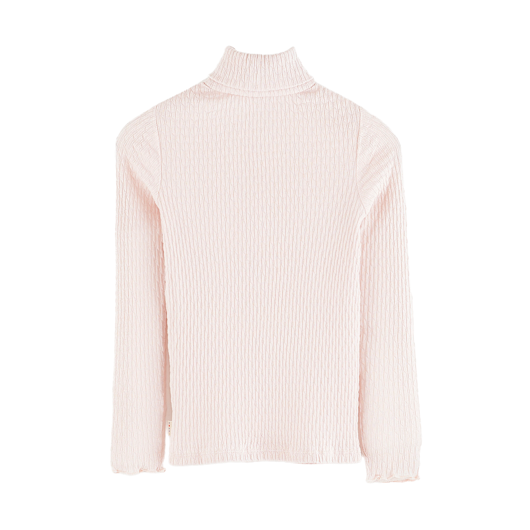 High-neck straight-cut cotton sweater BELLEROSE Pink