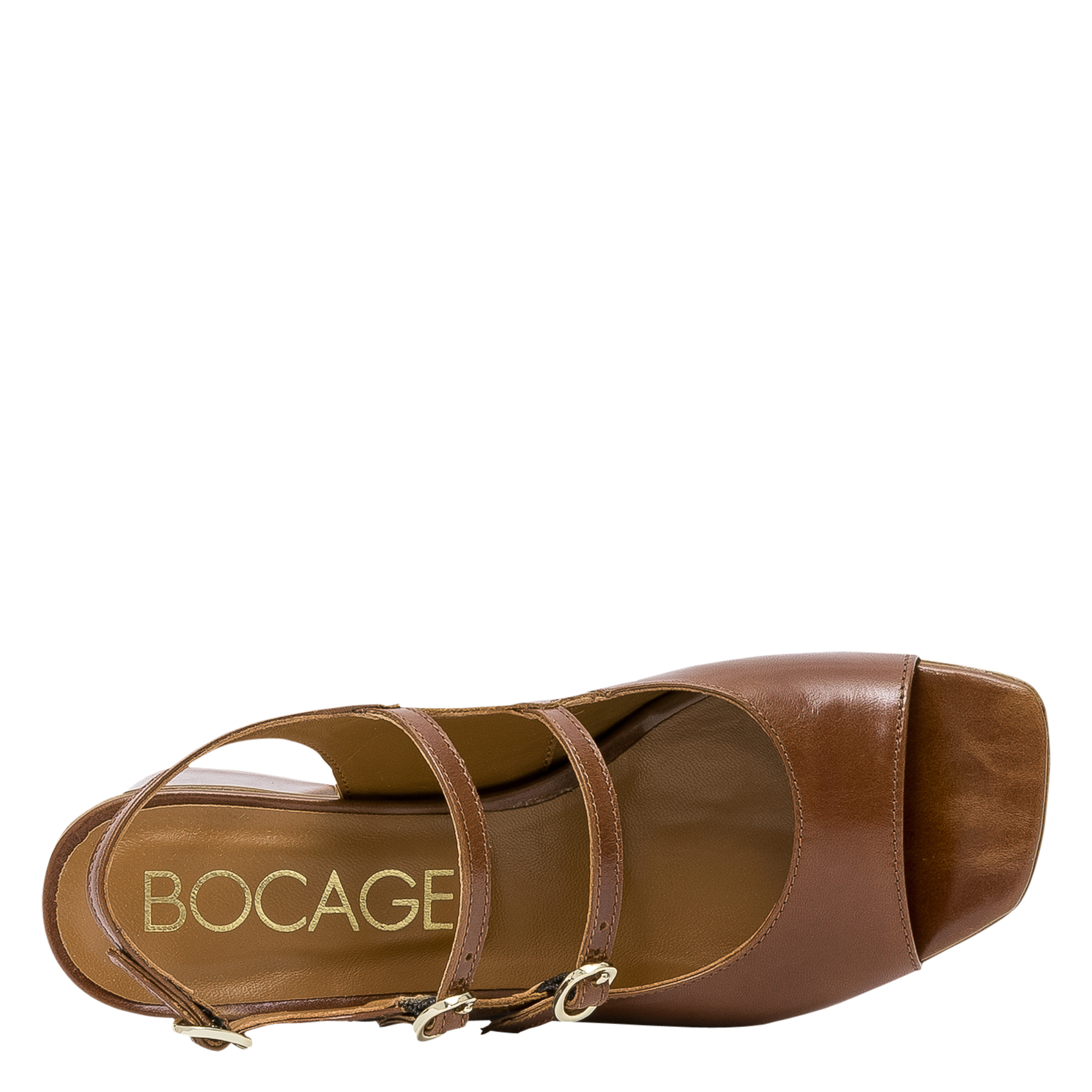 Hoge lakleren sandalen BOCAGE Bruin
