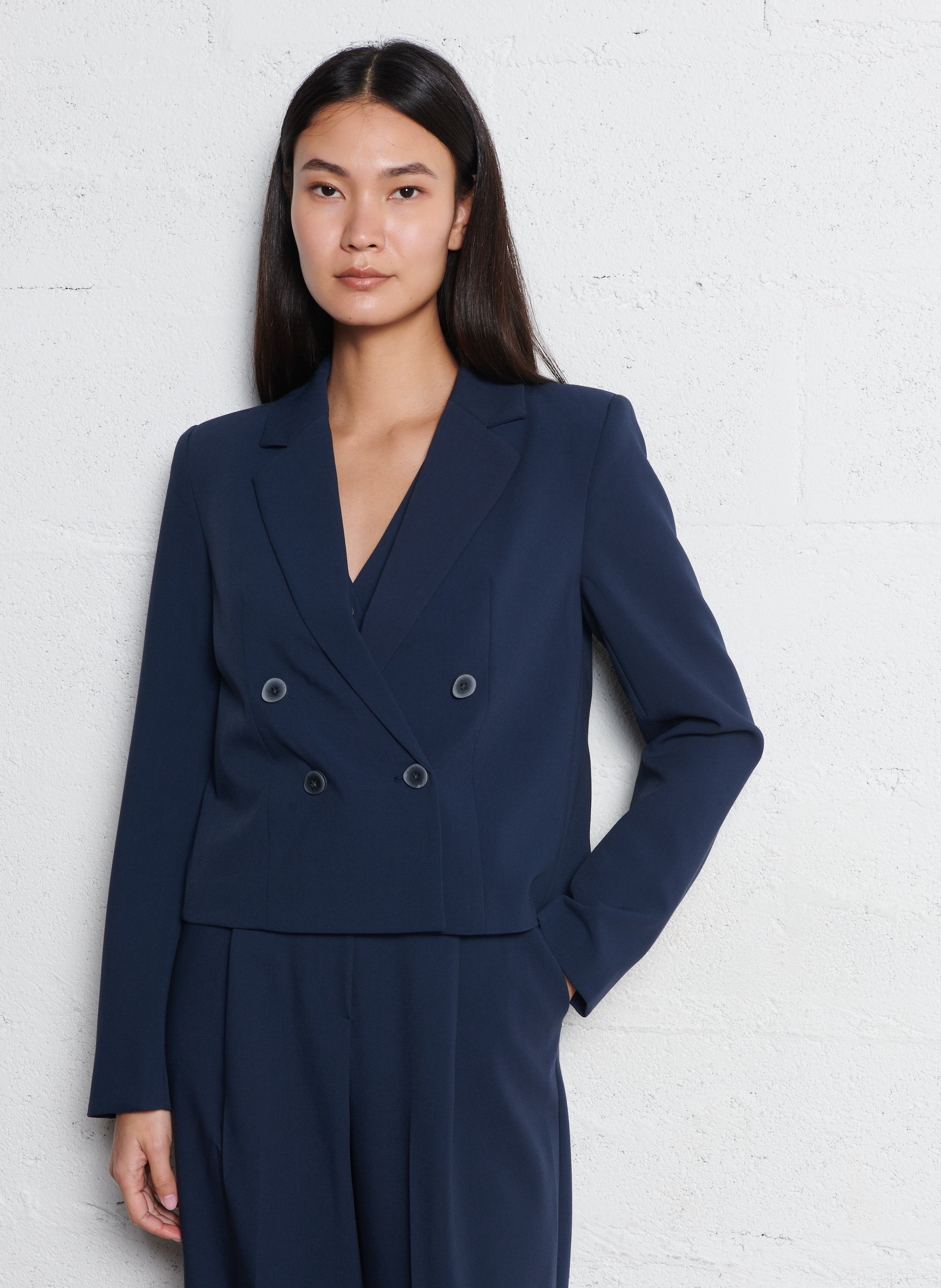 Veste de tailleur courte VILA Bleu