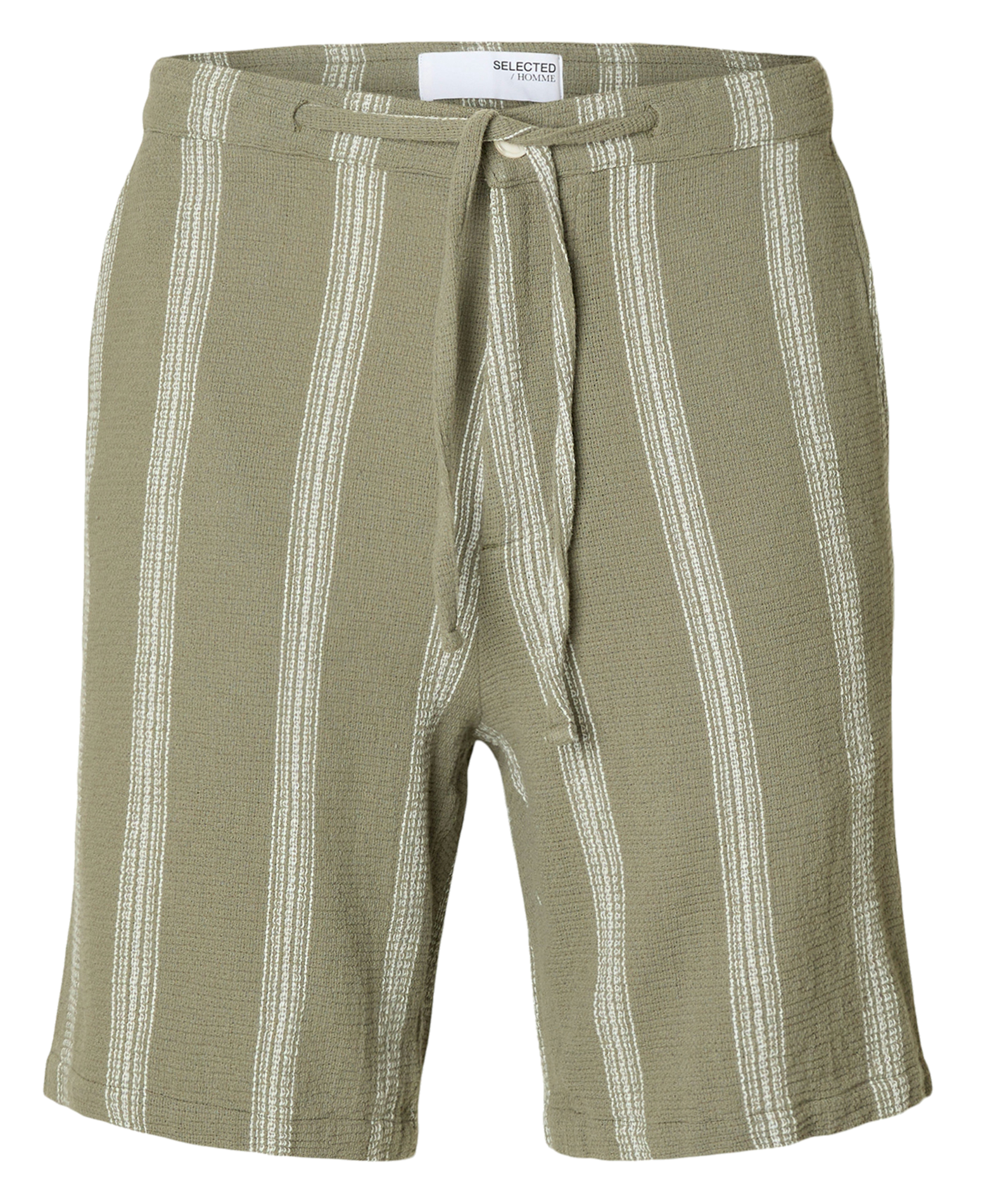 Striped short in organic cotton Grey