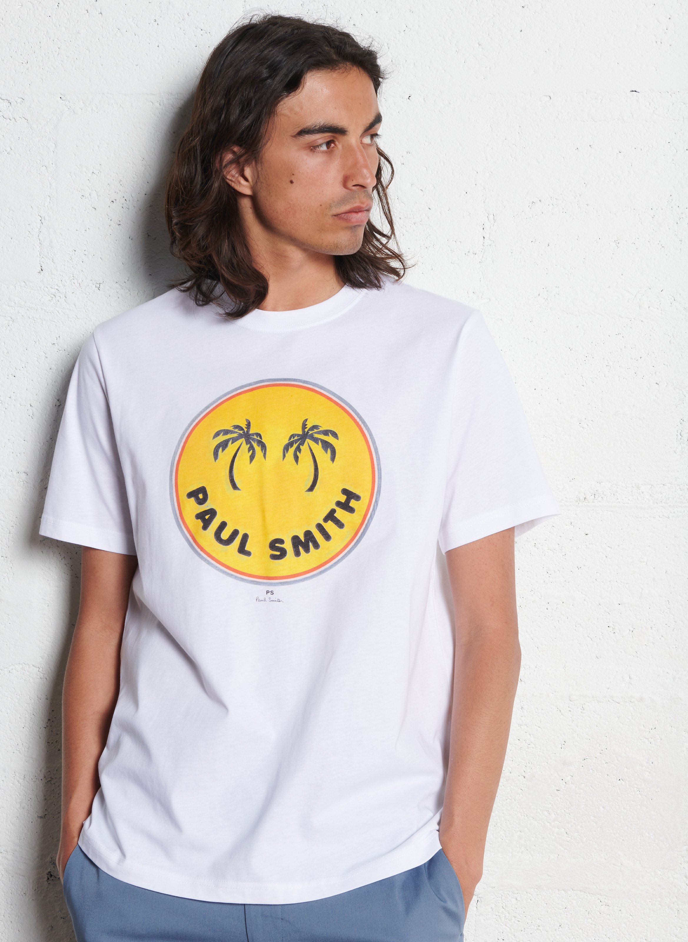 Printed organic cotton T-shirt PAUL SMITH White