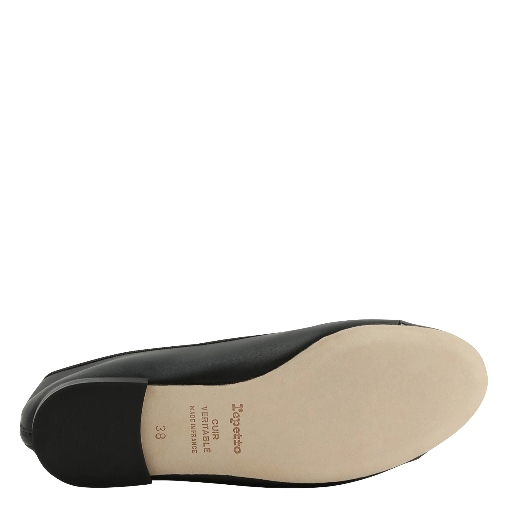 Ballerines bi-matière à bout contrasté REPETTO Noir