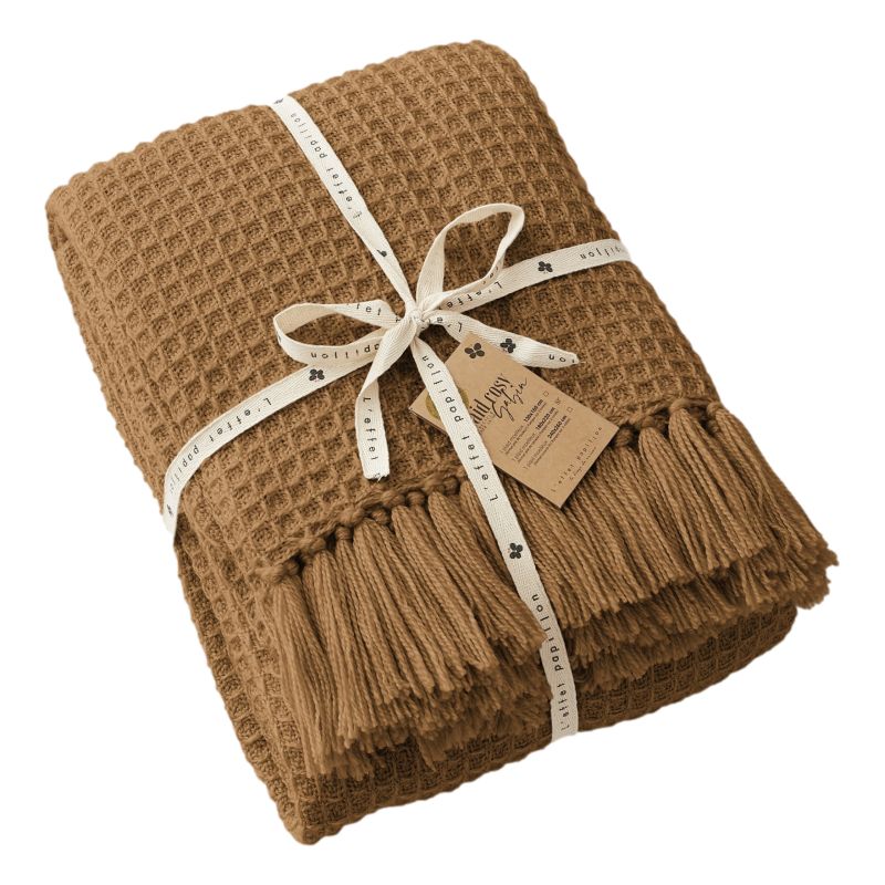 Pure cotton plaid L'EFFET PAPILLON Brown