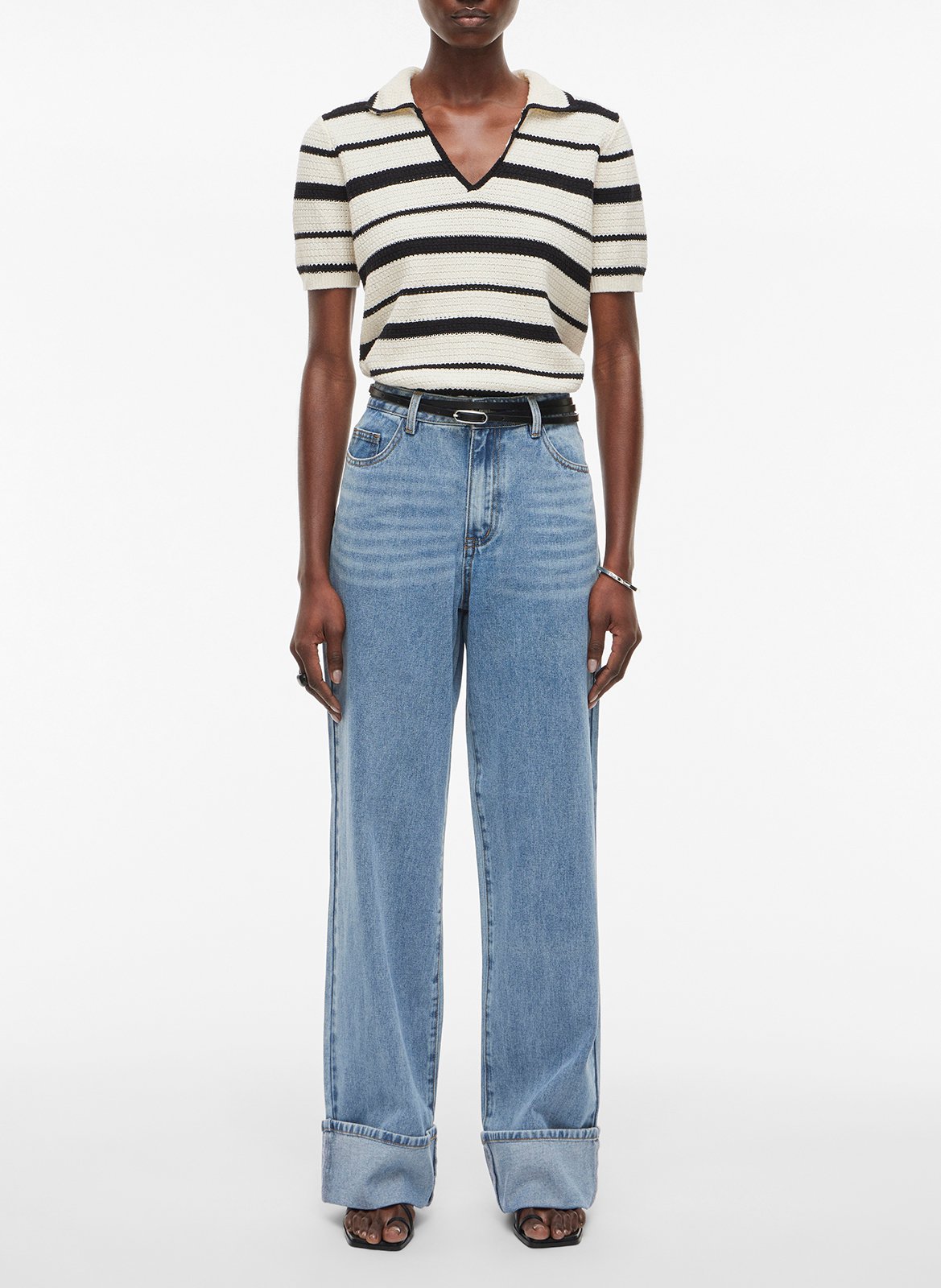 Straight cotton-blend shorts ROUGE EDIT Blue