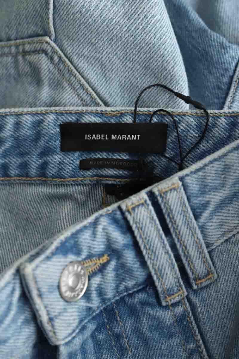 Cotton straight jeans ISABEL MARANT - Seconde Main Blue