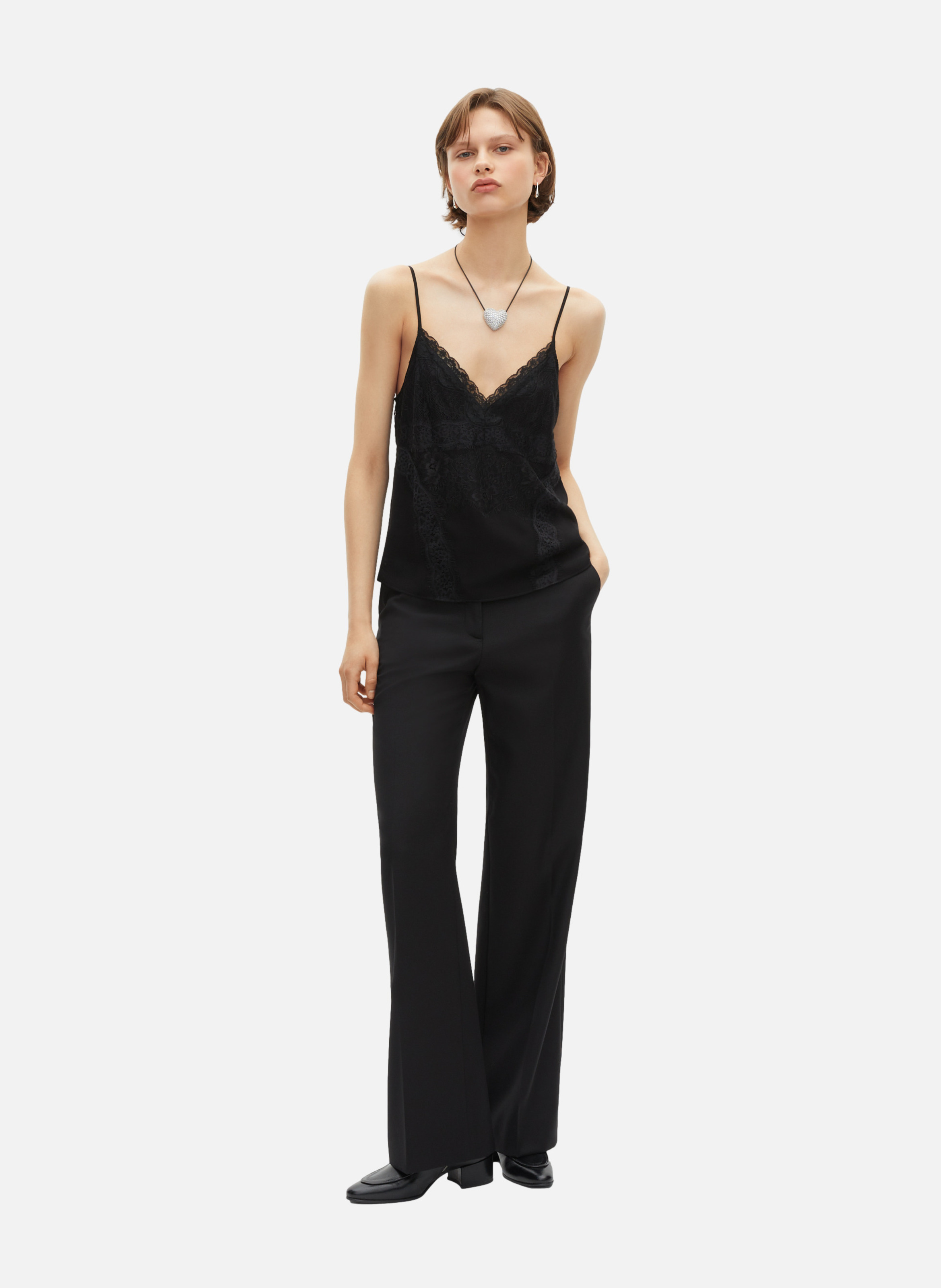 Camisole with lace THE KOOPLES Black