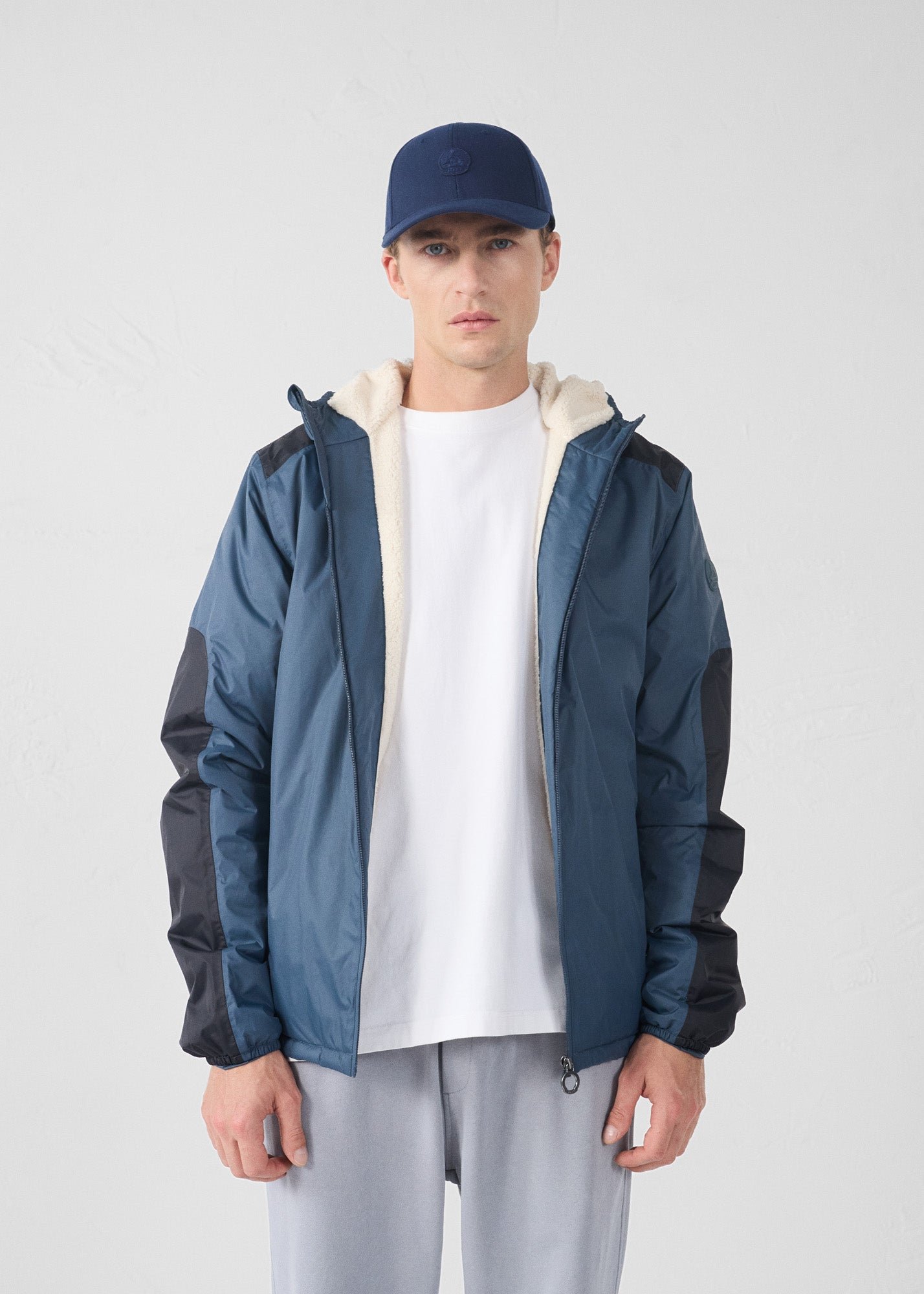 Blue stone dippen sherpa waterproof coat JOTT Blue