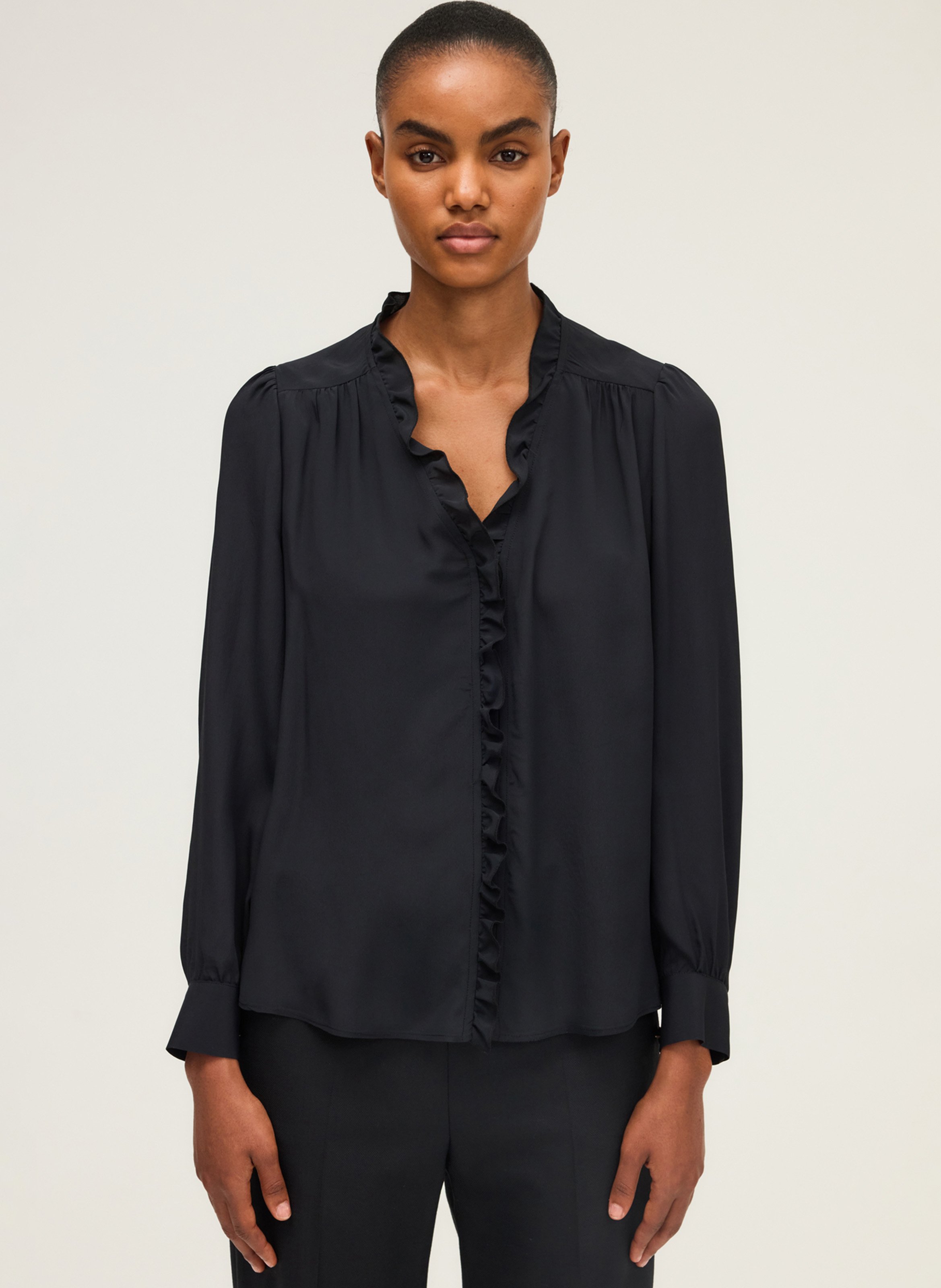 V-neck blouse PABLO Black