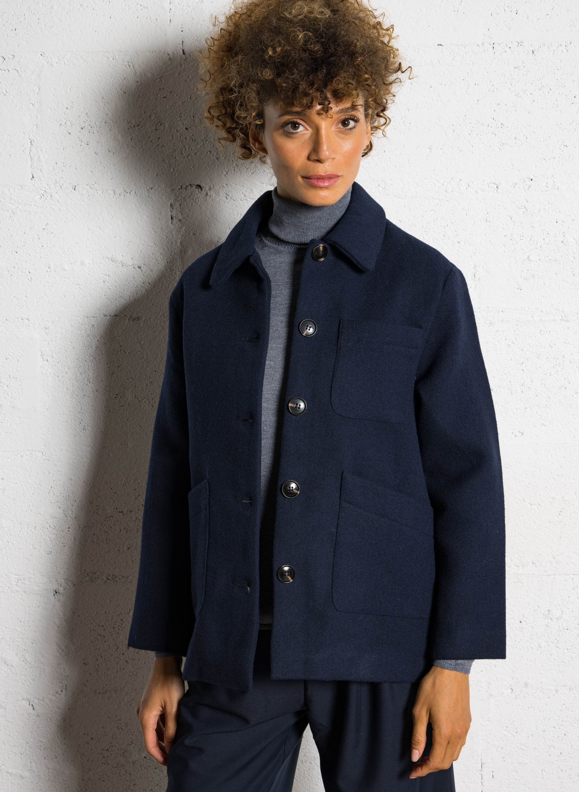 Manteau col classique  LA PETITE ETOILE Bleu