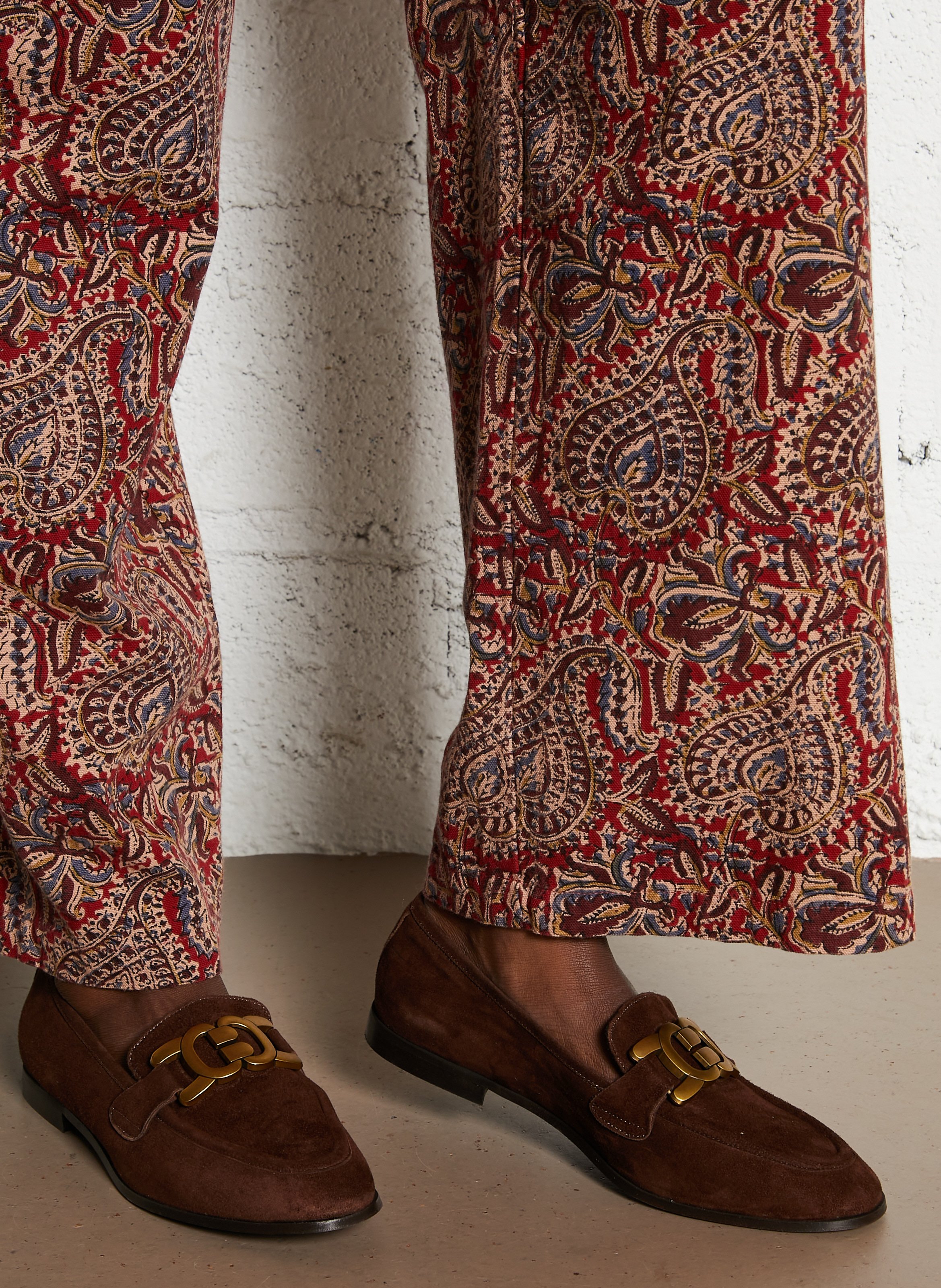 Mocassins met gesp van suèdeleer REQINS Bruin