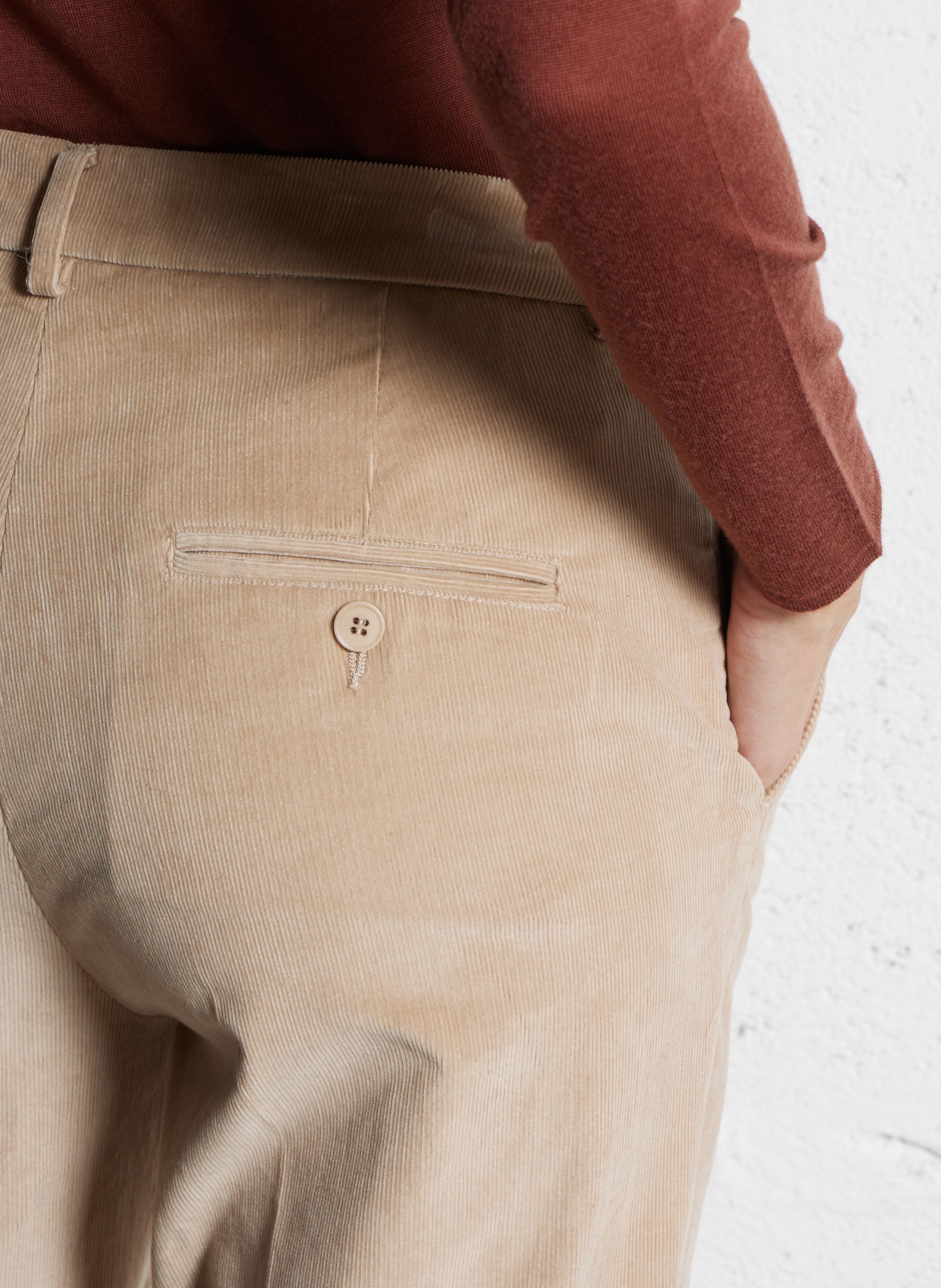 Pantalon droit en coton mélangé MAX MARA WEEK END Beige