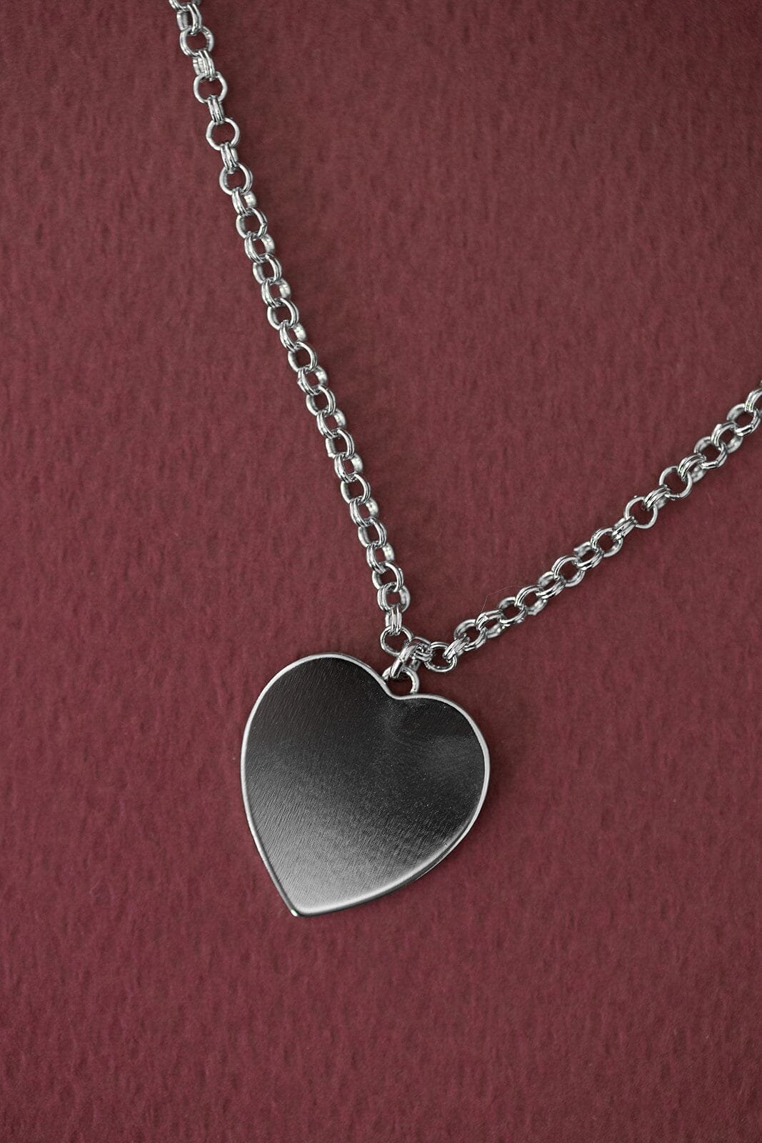 Silver plated heart necklace MONSIEUR SIMONE Silver
