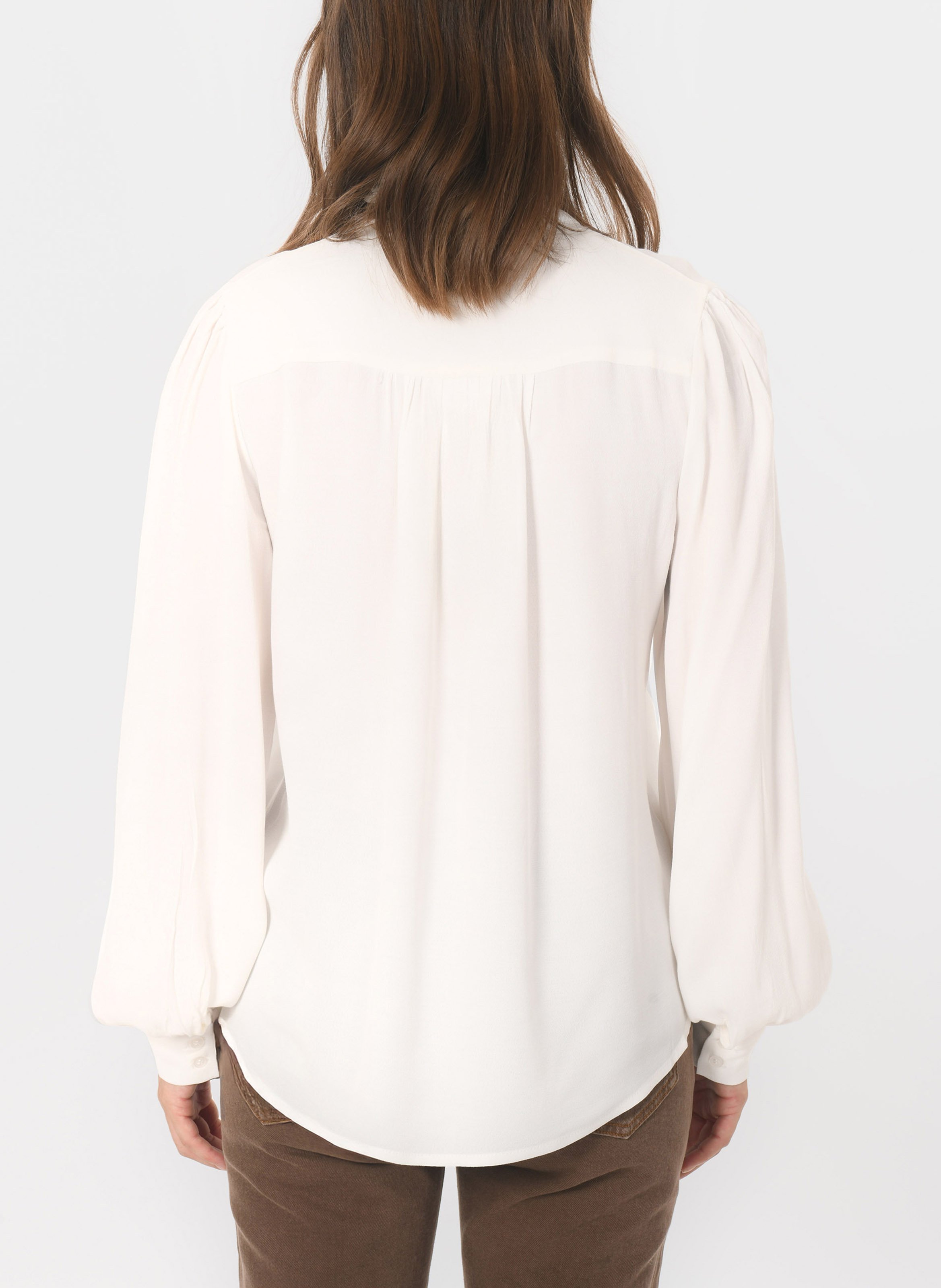 Shirt with ruffled collar KOOKAI Beige