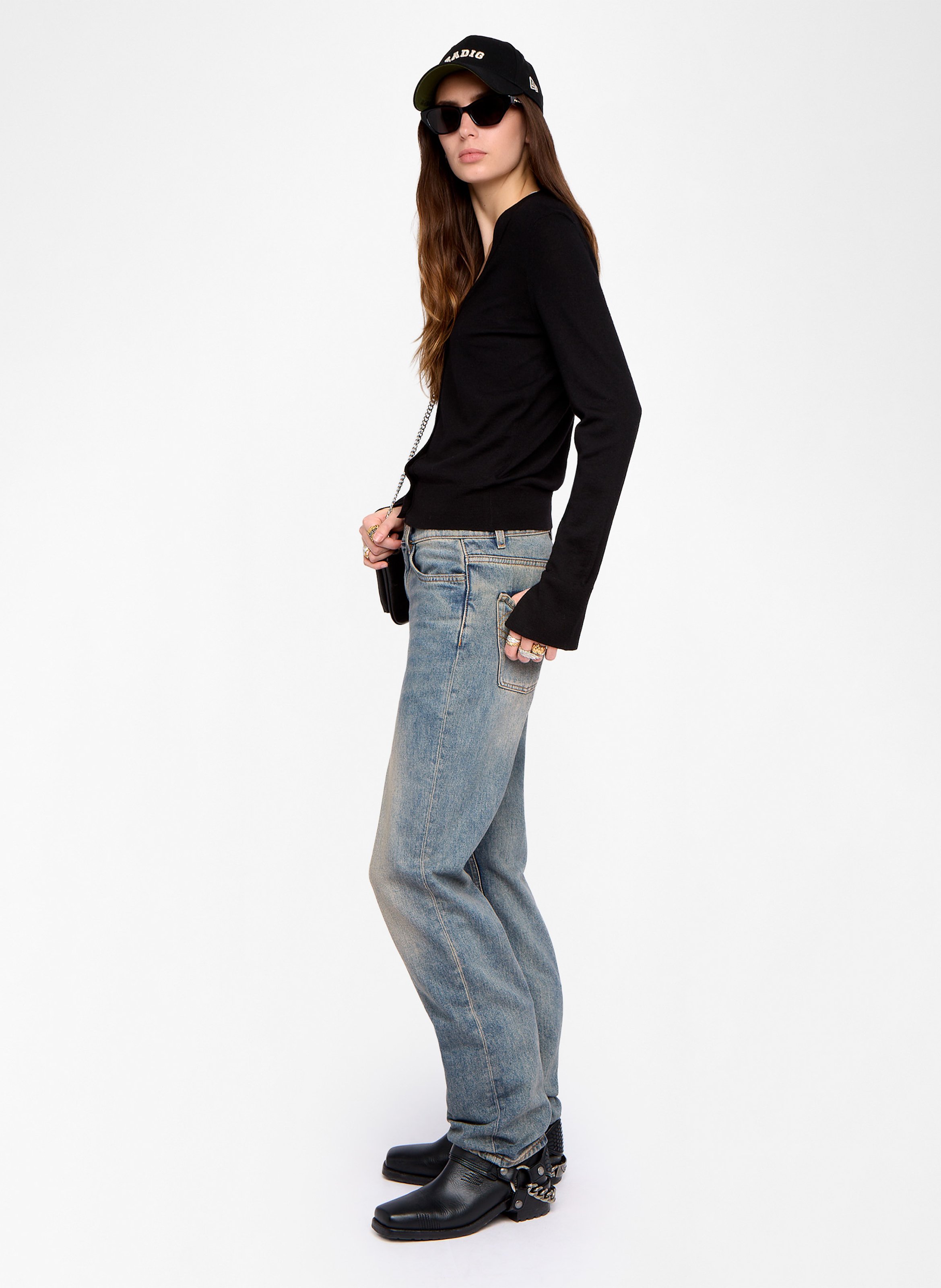 Cardigan aus Merinowolle ZADIG&VOLTAIRE Schwarz