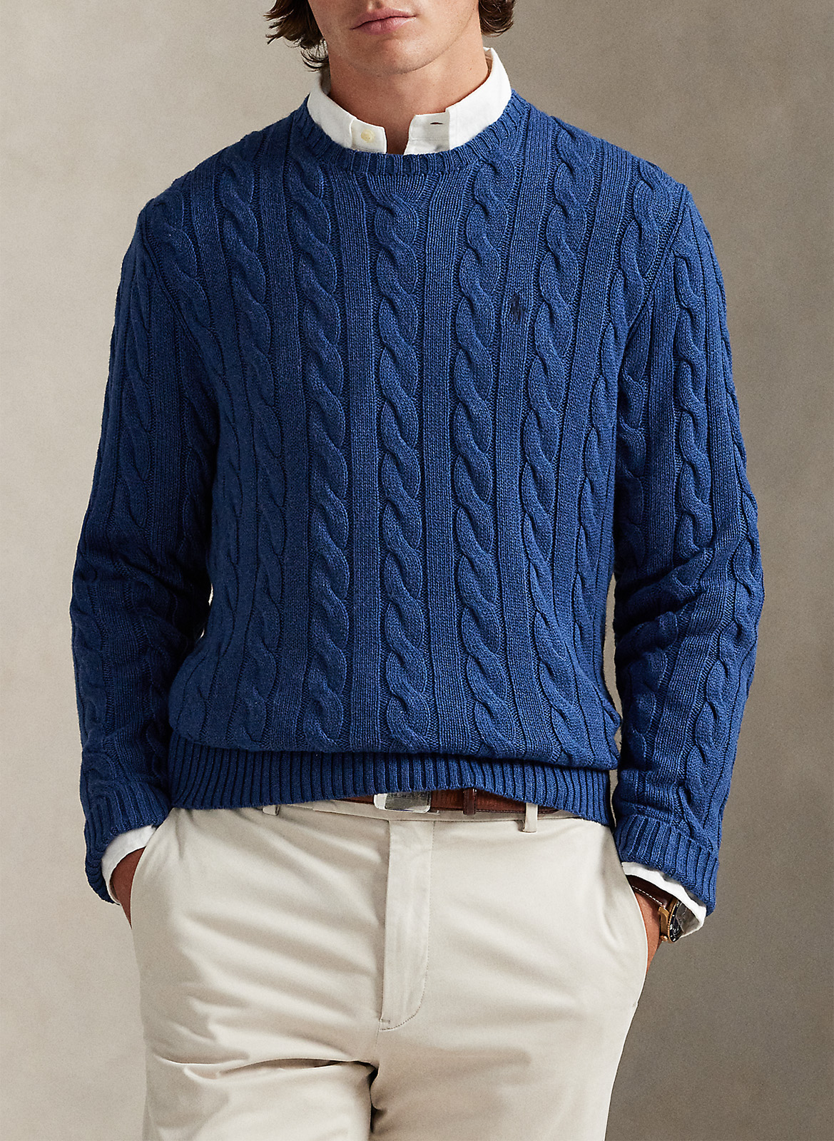 Regular-fit round-neck cotton sweater POLO RALPH LAUREN