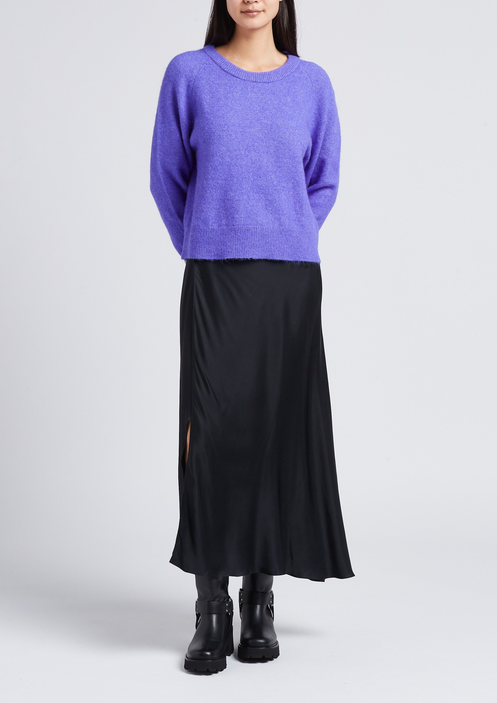 Midi wrap skirt SAMSOE SAMSOE Black