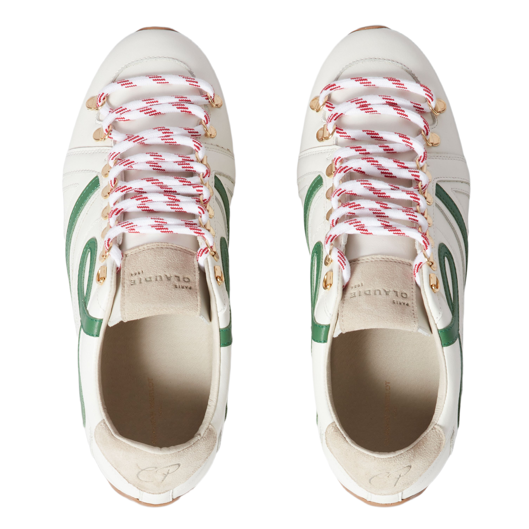 Lage sneakers met contrasterende veters van leer CLAUDIE PIERLOT Veelkleurig