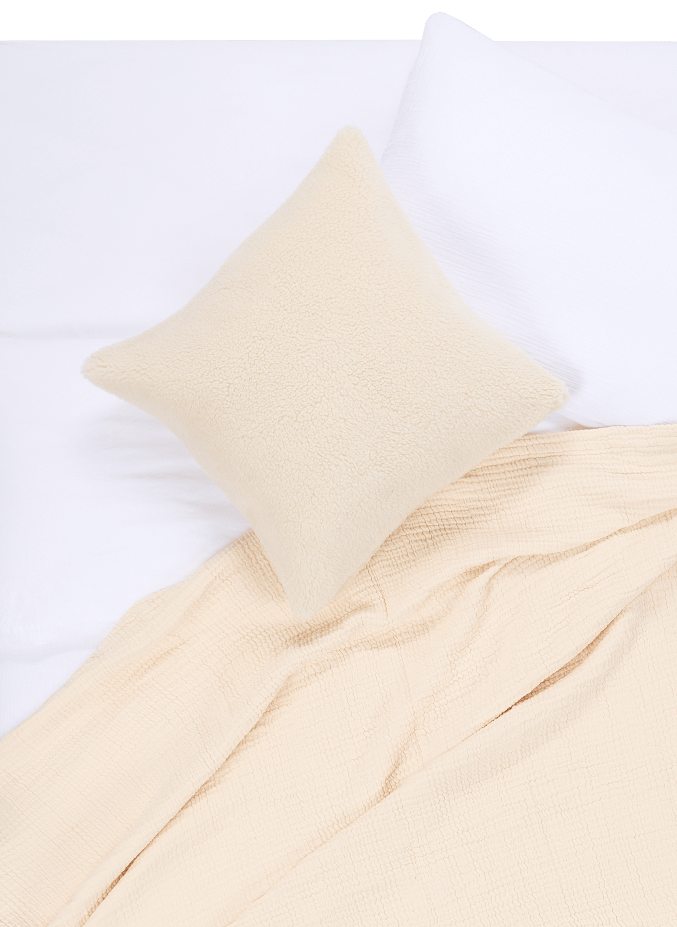 Cotton gauze bedspread AU PRINTEMPS PARIS MAISON Beige