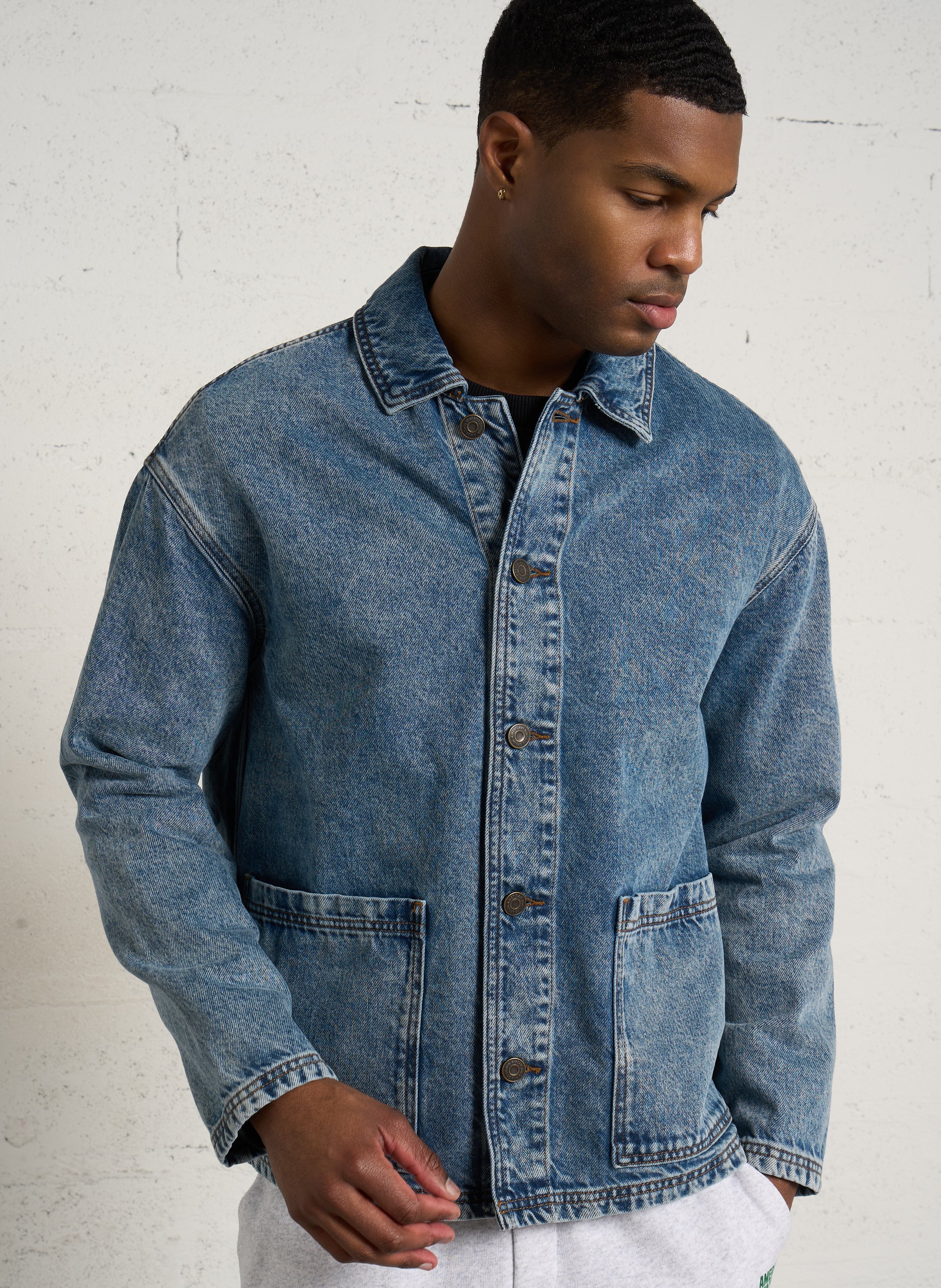 Denim jacket with classic collar AMERICAN VINTAGE Blue